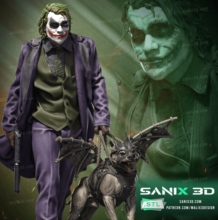 Heath Ledger Joker - Sanix3D - Dark Forge Arts