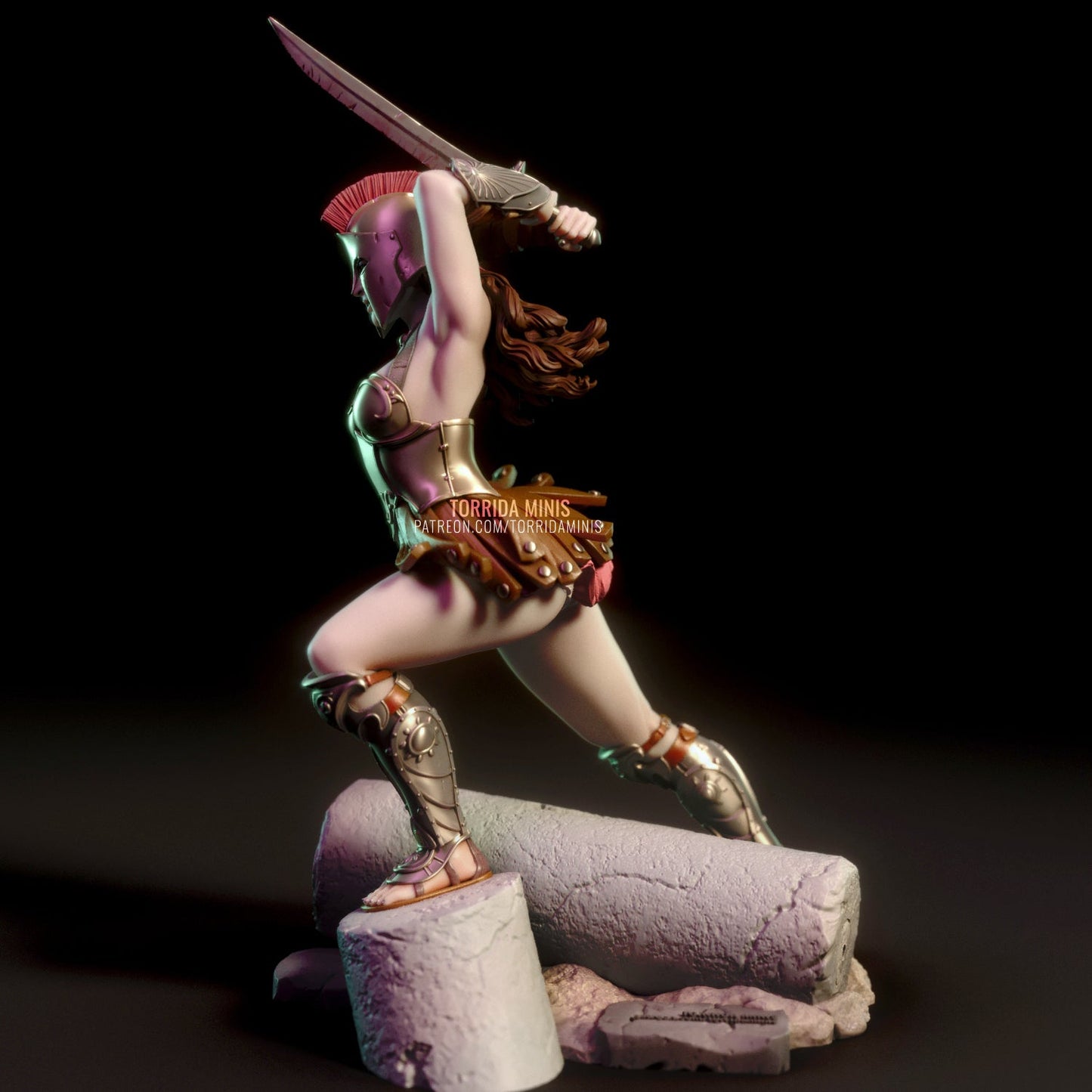 Helene Greek Warrior - Torrida Minis - Dark Forge Arts