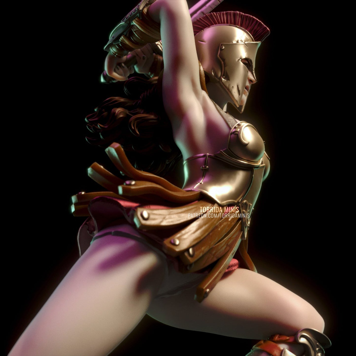 Helene Greek Warrior - Torrida Minis - Dark Forge Arts