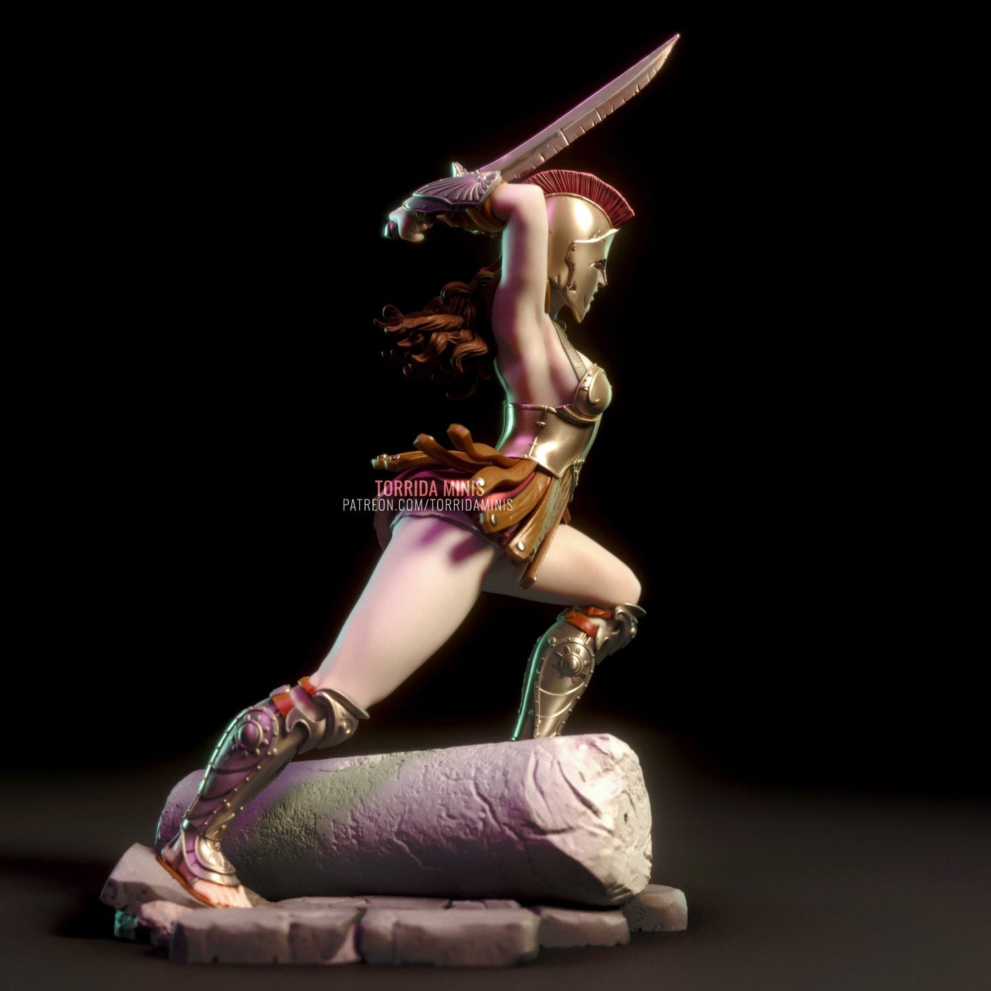 Helene Greek Warrior - Torrida Minis - Dark Forge Arts