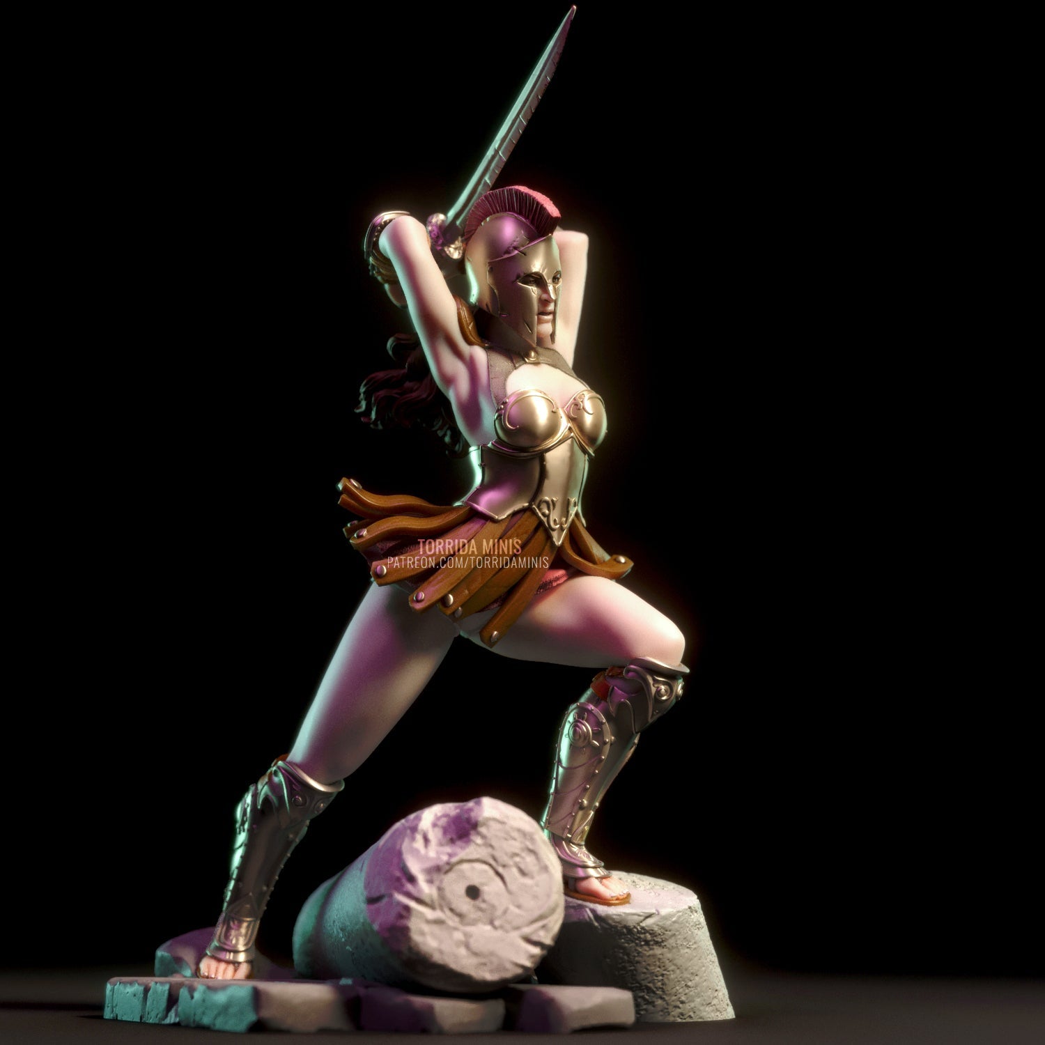 Helene Greek Warrior - Torrida Minis - Dark Forge Arts