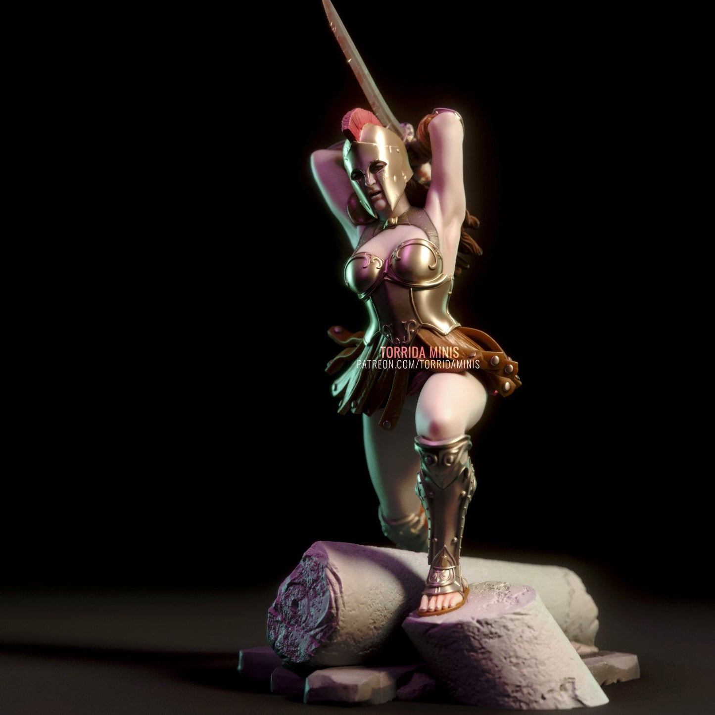 Helene Greek Warrior - Torrida Minis - Dark Forge Arts