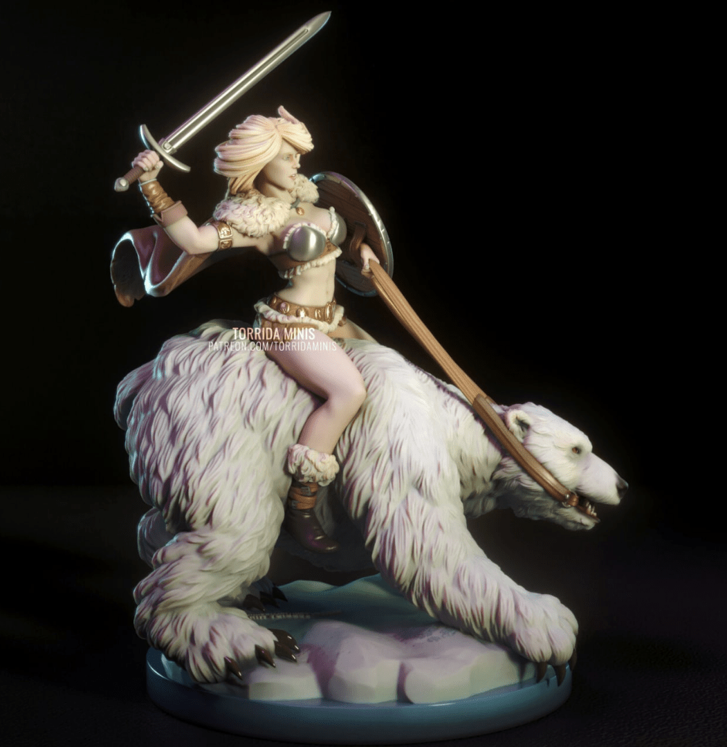 Hilde the Barbarian - Torrida Minis - Dark Forge Arts