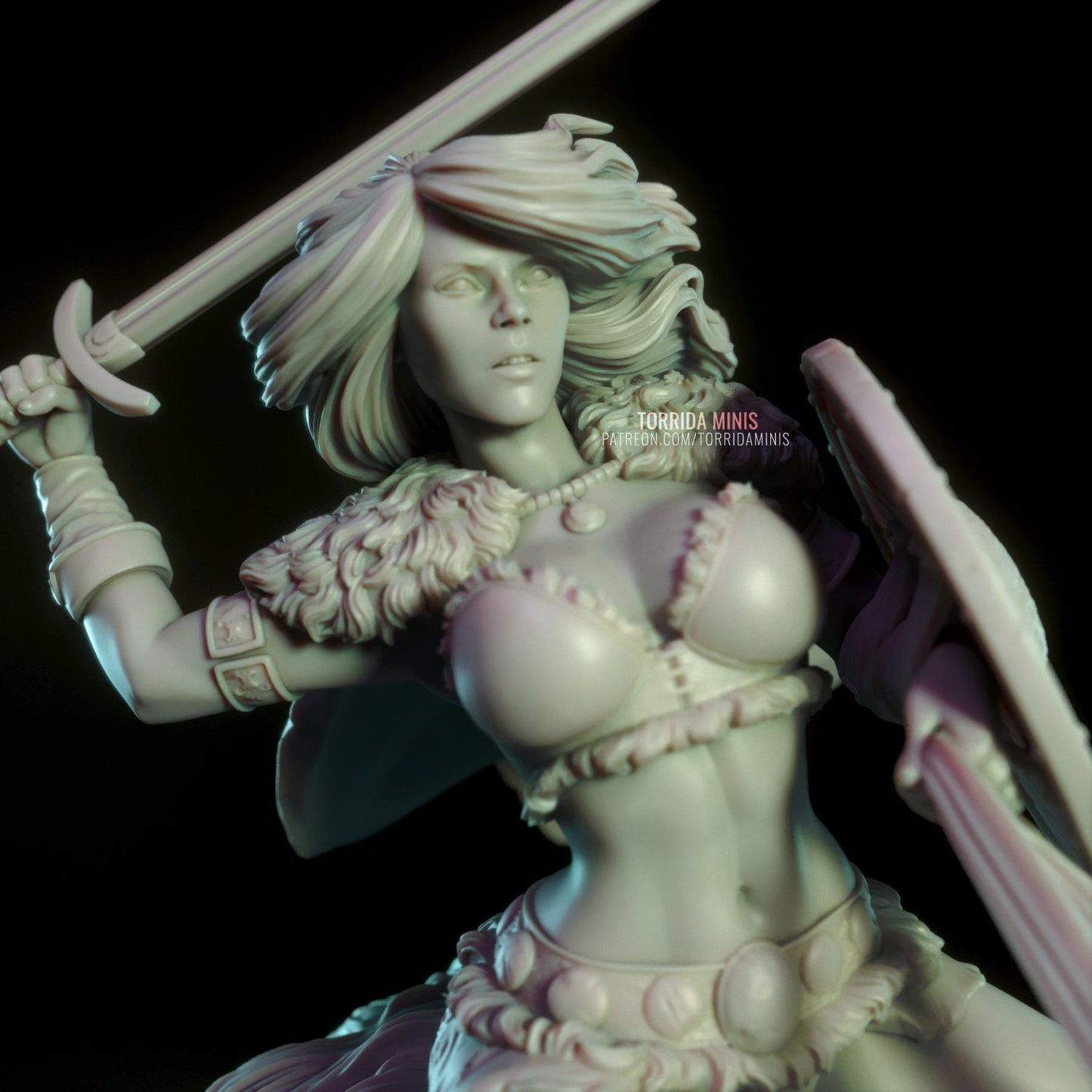 Hilde the Barbarian - Torrida Minis - Dark Forge Arts