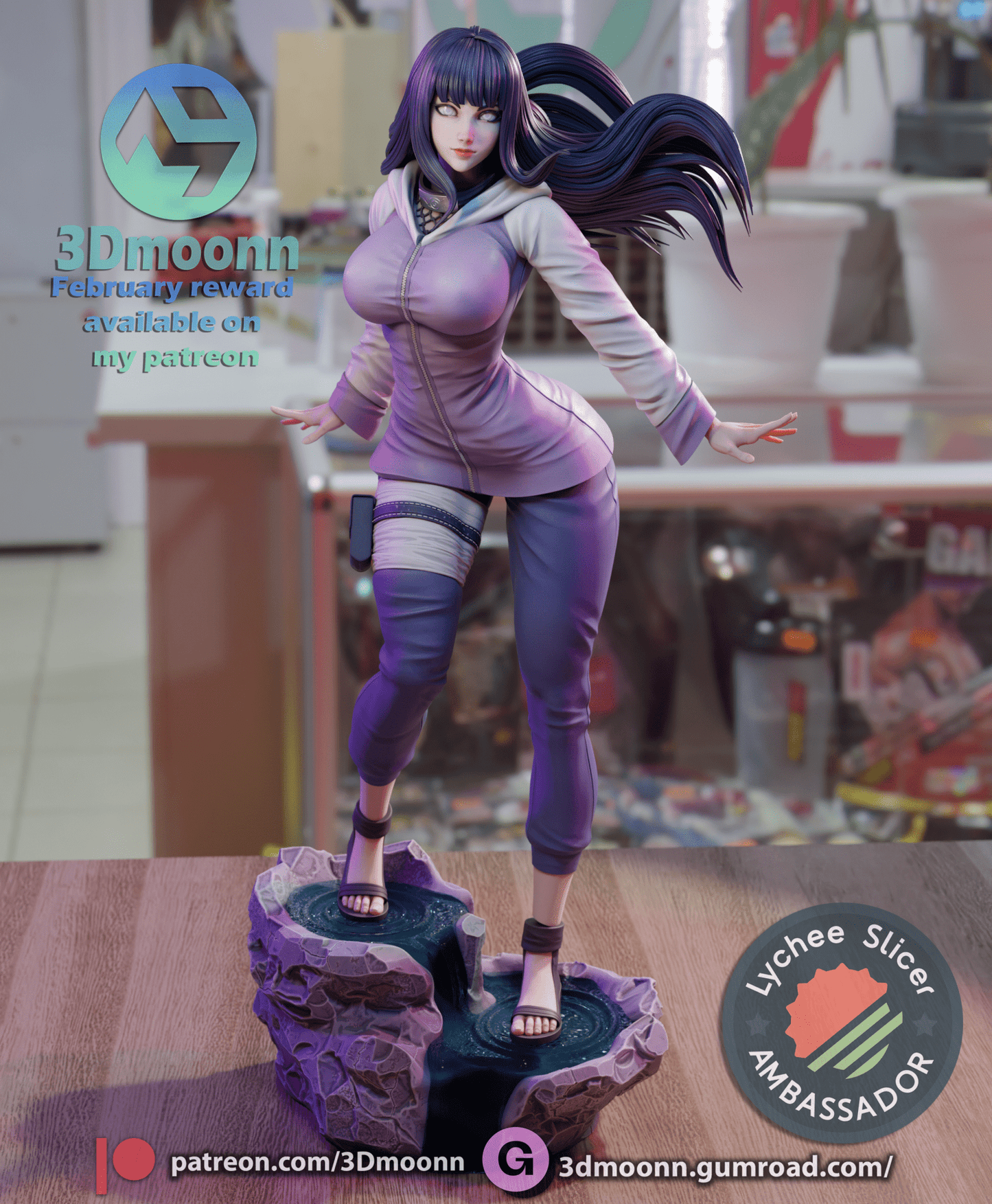 Hinata Hyuga - 3DMoonn - Dark Forge Arts