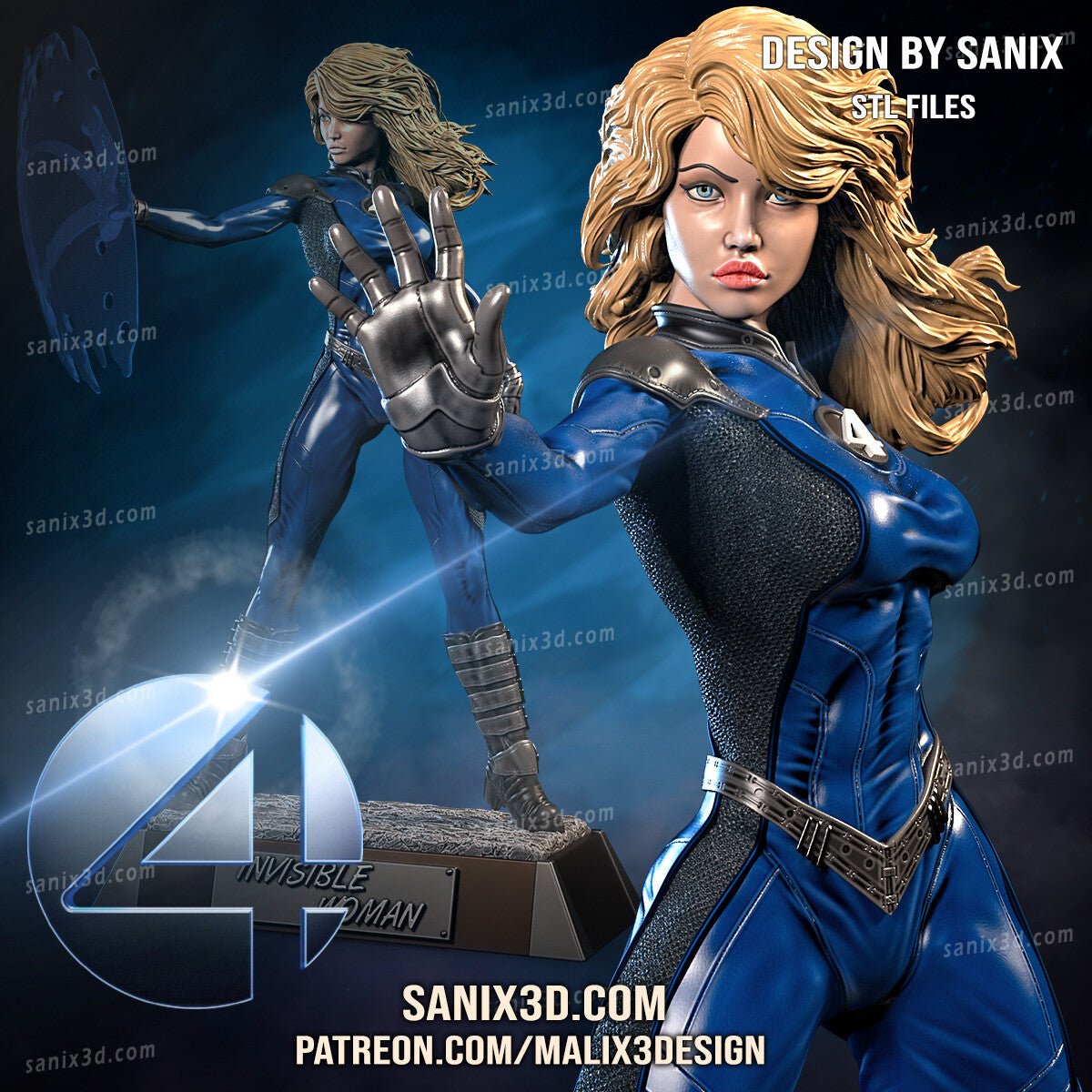 Invisible Woman - Fantastic Four - Sanix3D - Dark Forge Arts