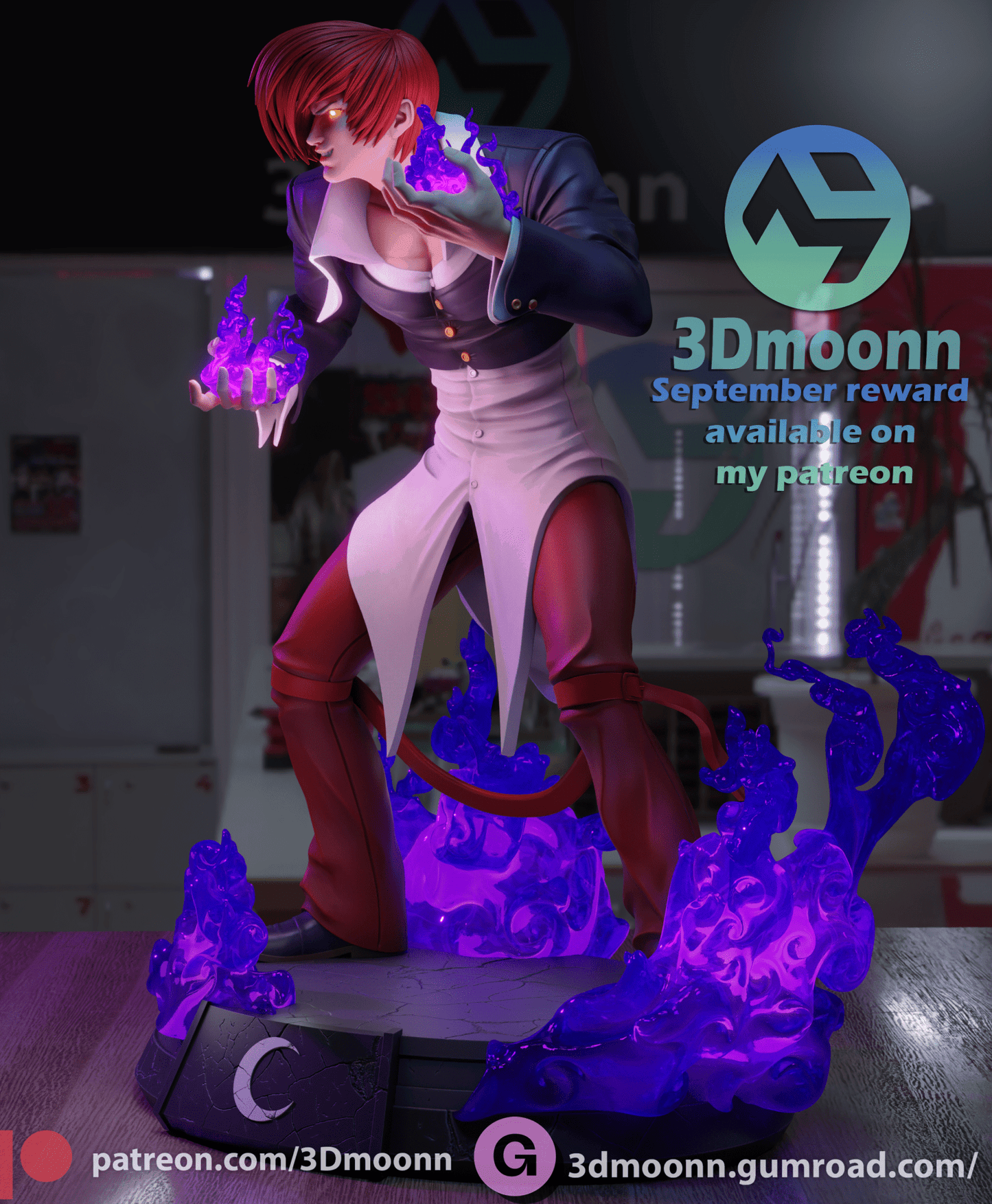 Iori Yagami - 3DMoonn - Dark Forge Arts