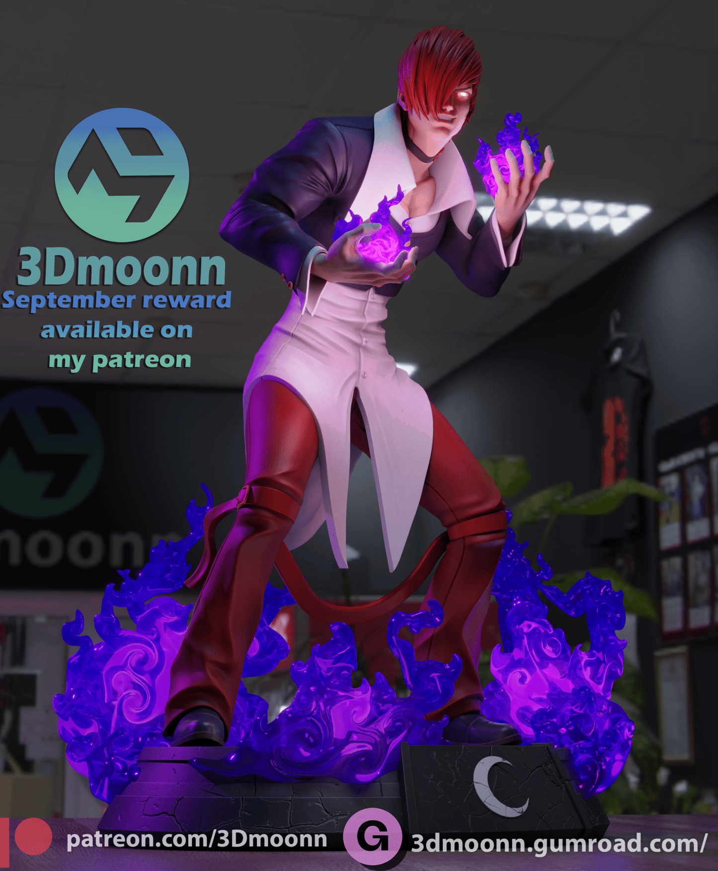 Iori Yagami - 3DMoonn - Dark Forge Arts