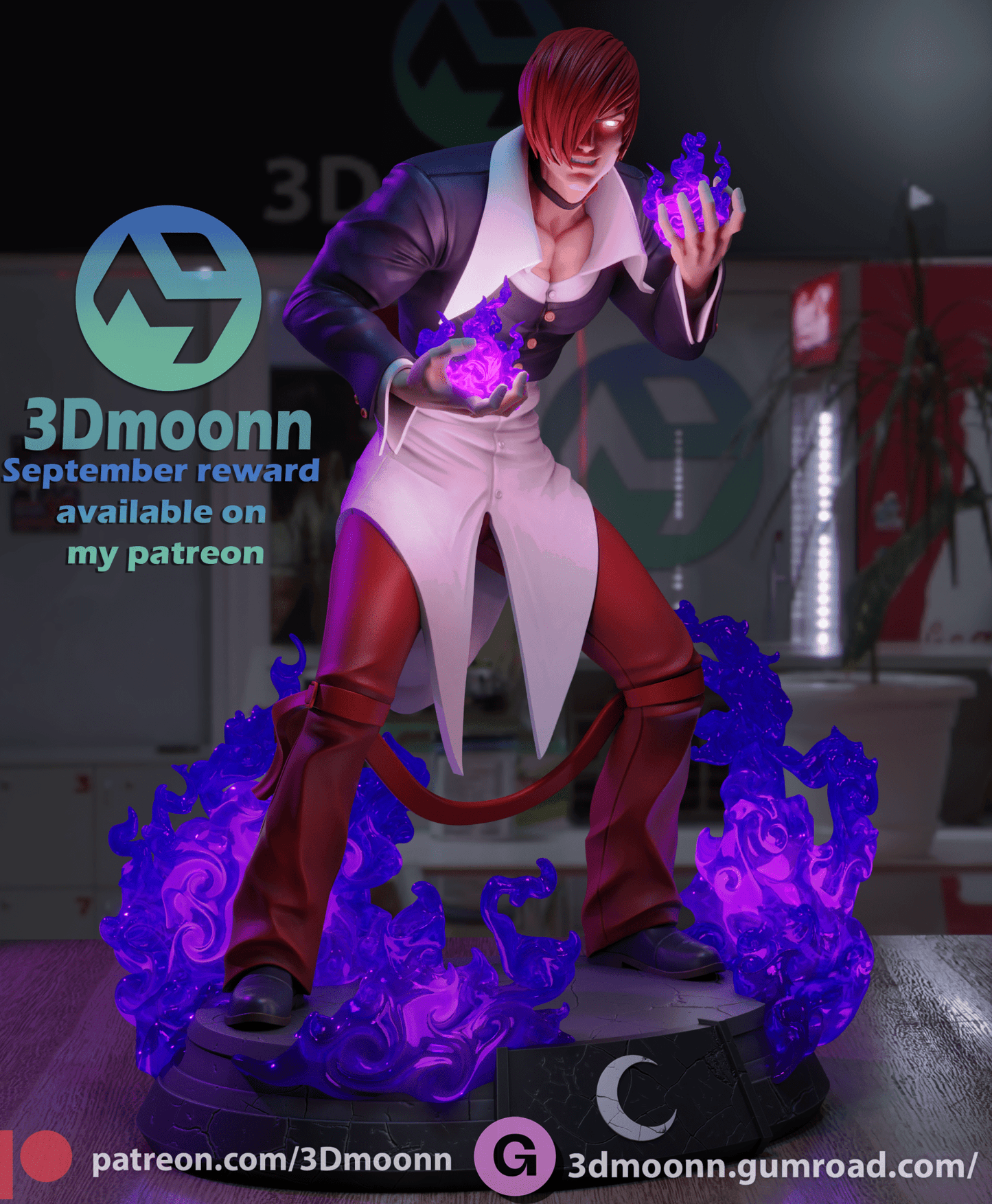 Iori Yagami - 3DMoonn - Dark Forge Arts