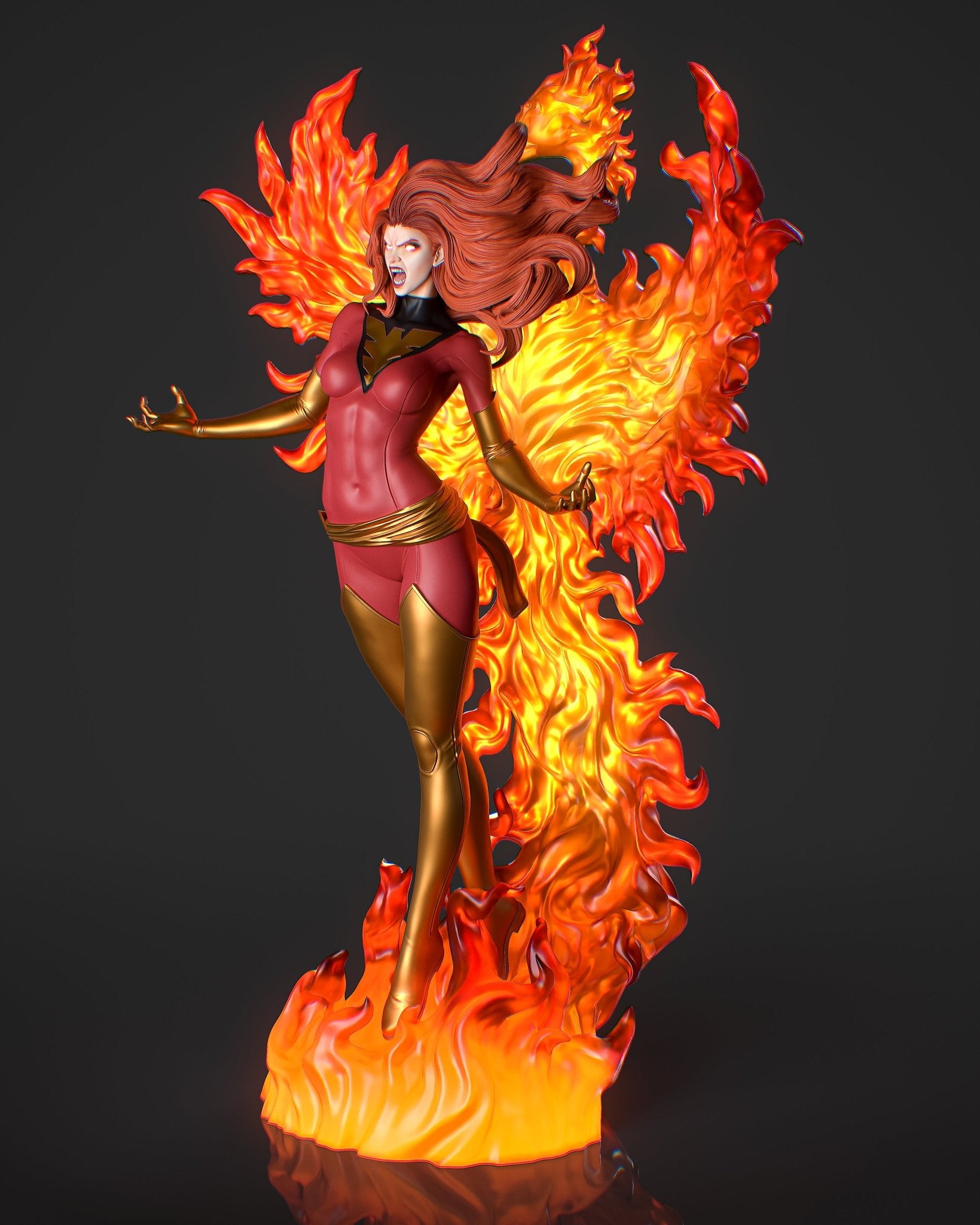 Jean Grey Phoenix - CA 3D Studios - Dark Forge Arts