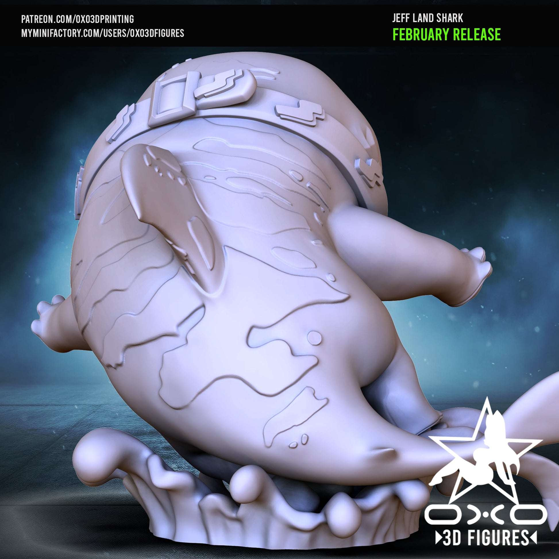 Jeff Land Shark - OXO3D - Dark Forge Arts