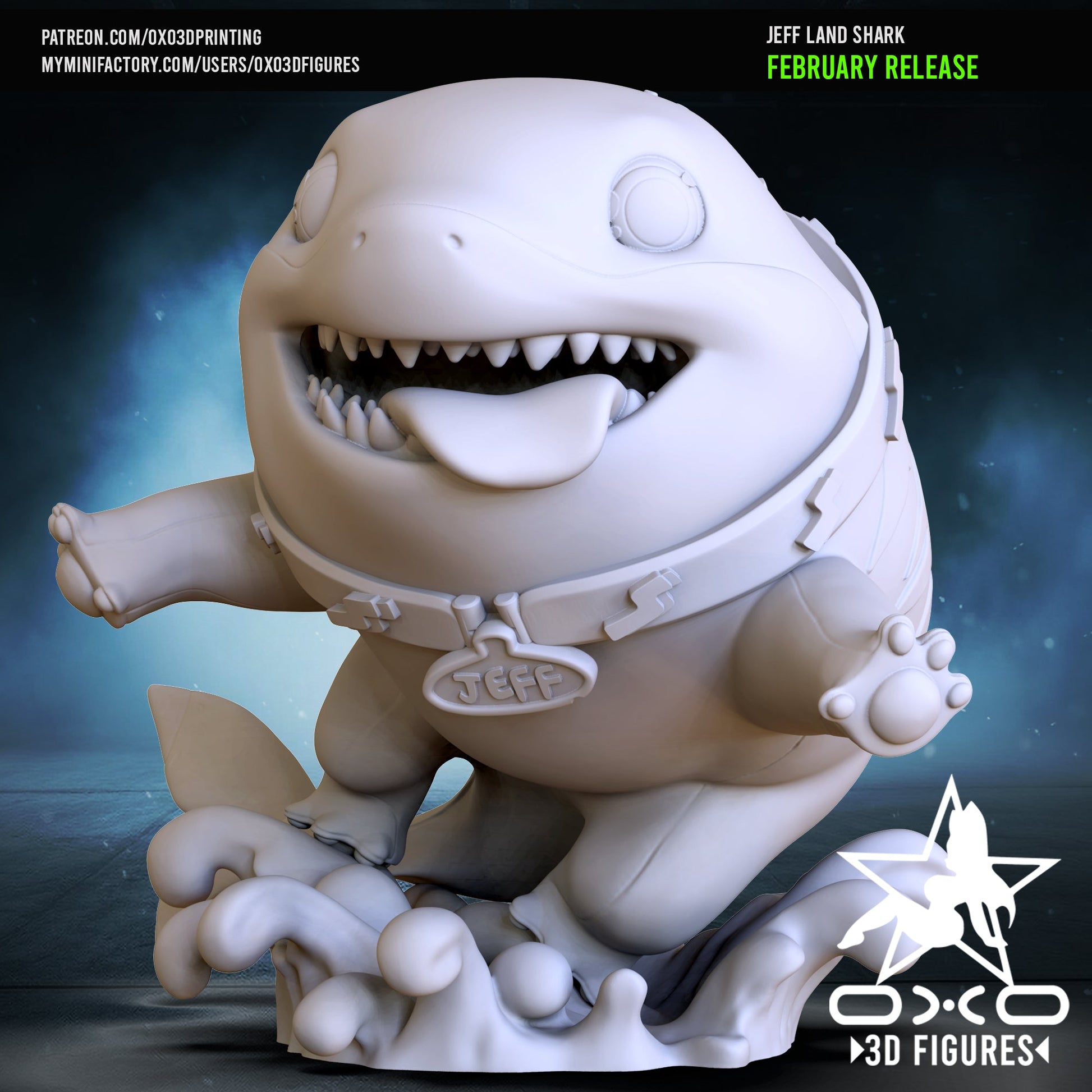 Jeff Land Shark - OXO3D - Dark Forge Arts