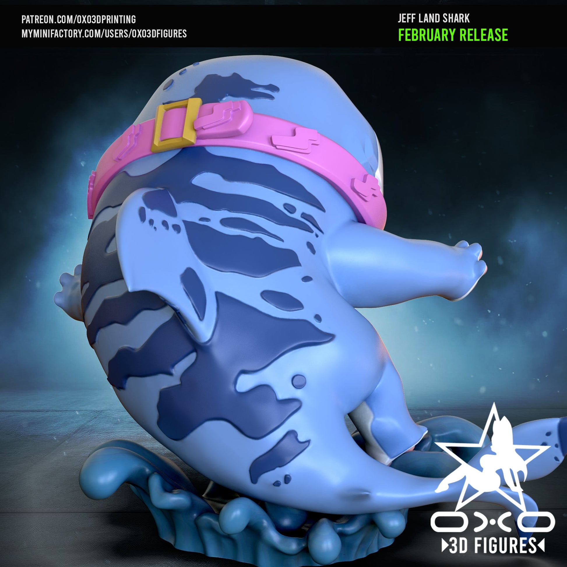 Jeff Land Shark - OXO3D - Dark Forge Arts