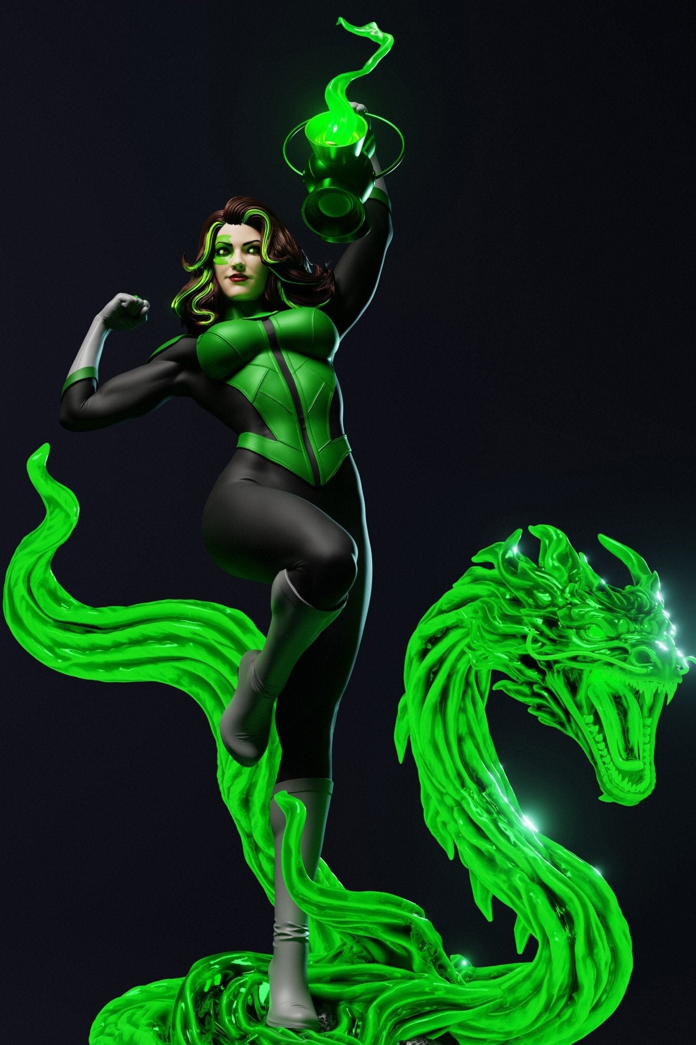 Jessica Cruz Green Lantern- Abe3D - Dark Forge Arts