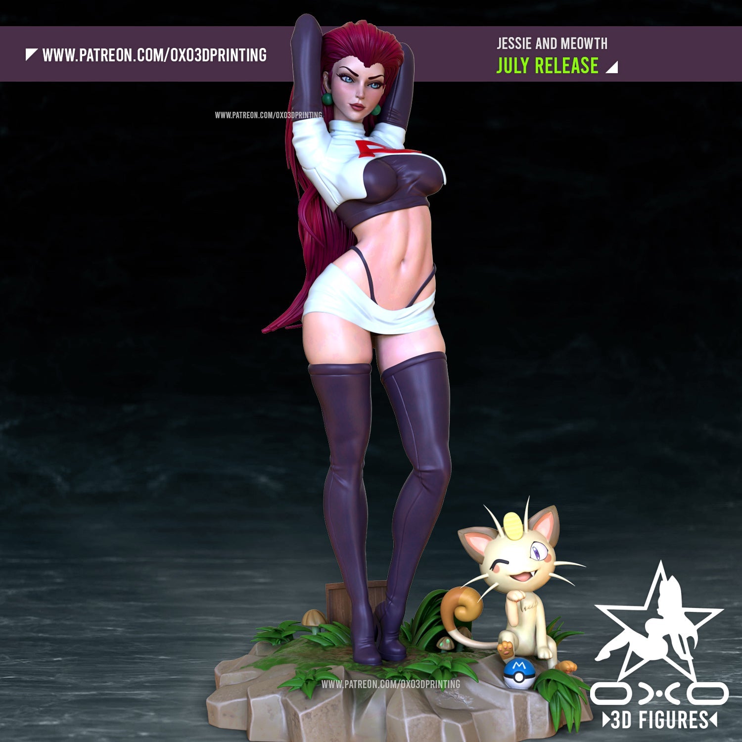 Jessie Pokemon - OXO3D - Dark Forge Arts