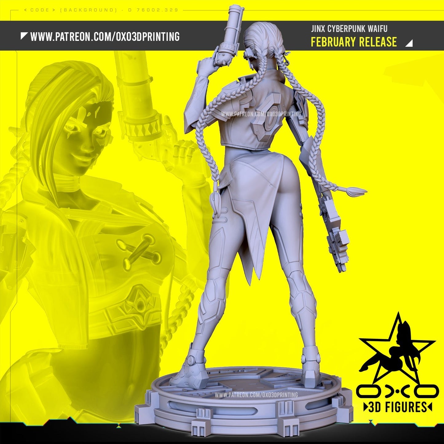 Jinx Cyberpunk - OXO3D - Dark Forge Arts