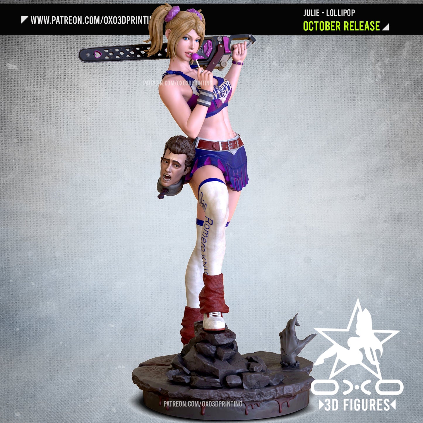 Julie Lollipop Chainsaw - OXO3D - Dark Forge Arts
