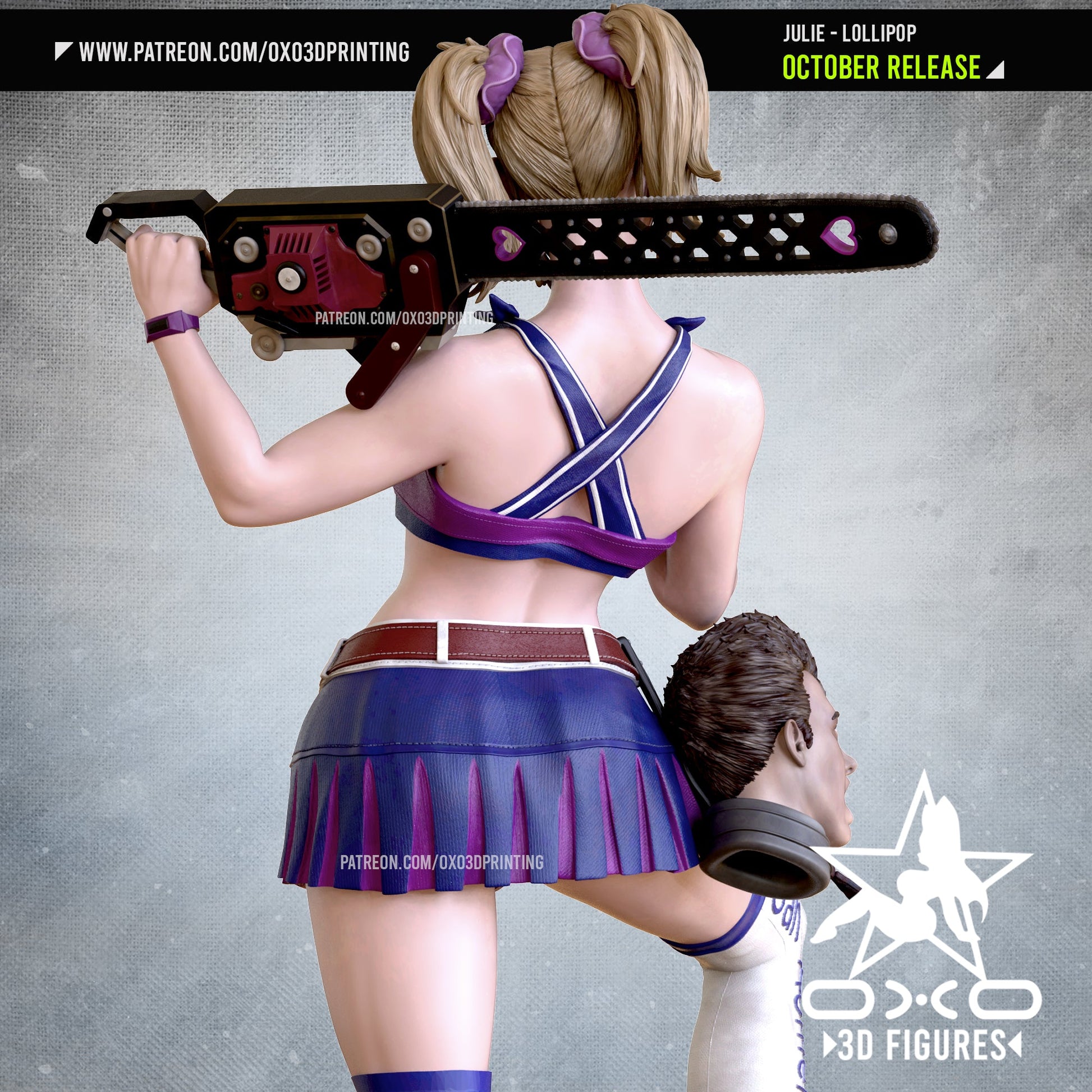 Julie Lollipop Chainsaw - OXO3D - Dark Forge Arts
