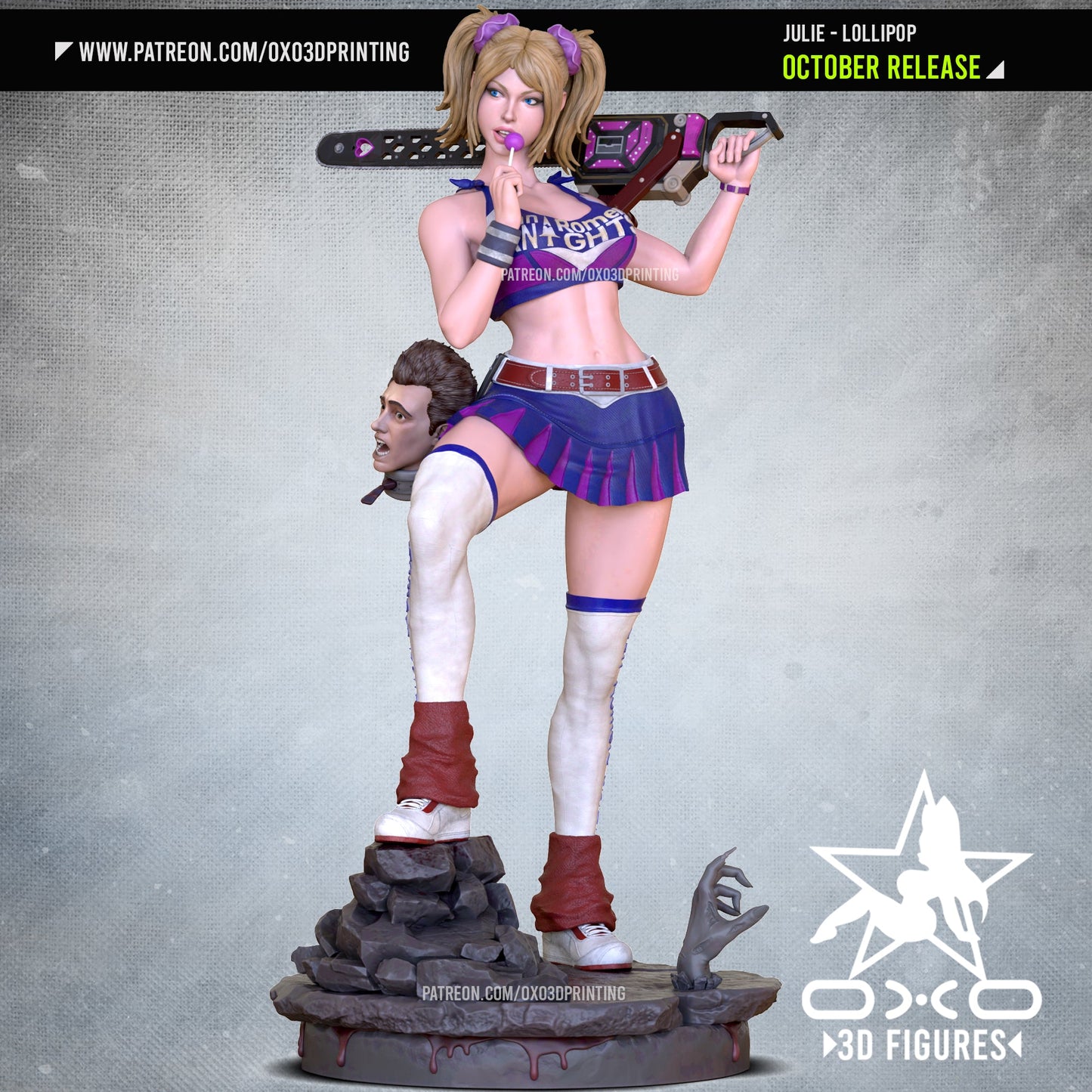 Julie Lollipop Chainsaw - OXO3D - Dark Forge Arts