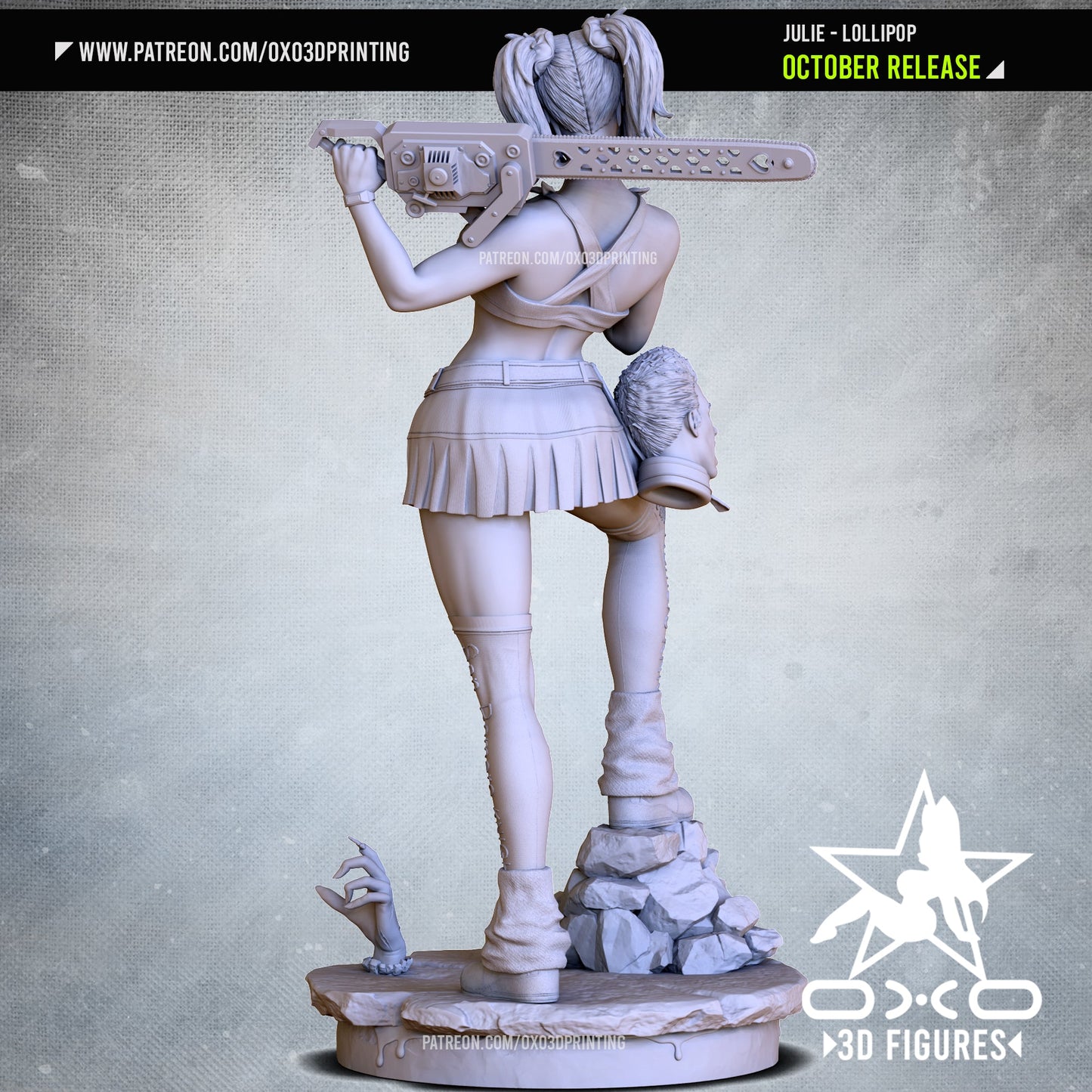 Julie Lollipop Chainsaw - OXO3D - Dark Forge Arts