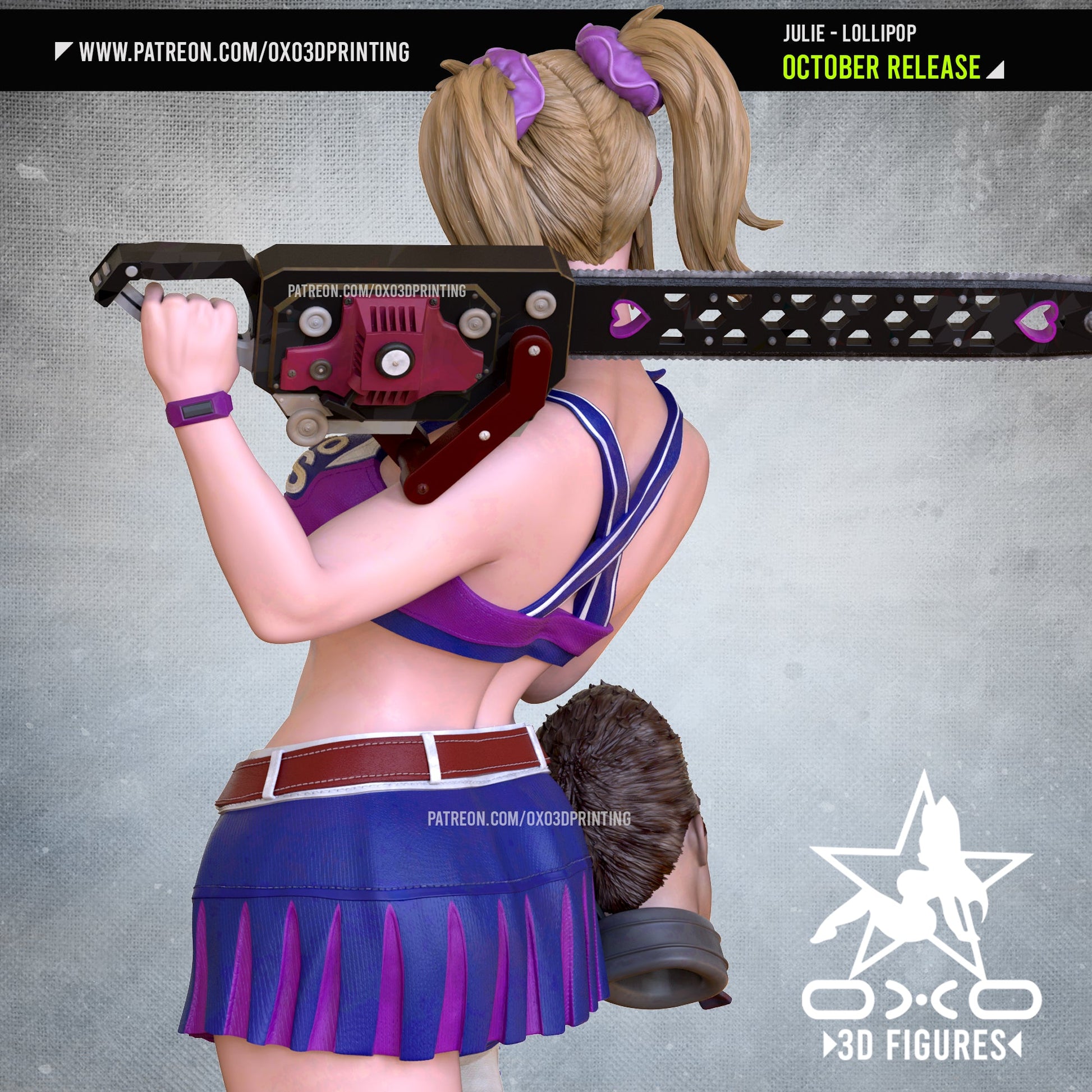 Julie Lollipop Chainsaw - OXO3D - Dark Forge Arts