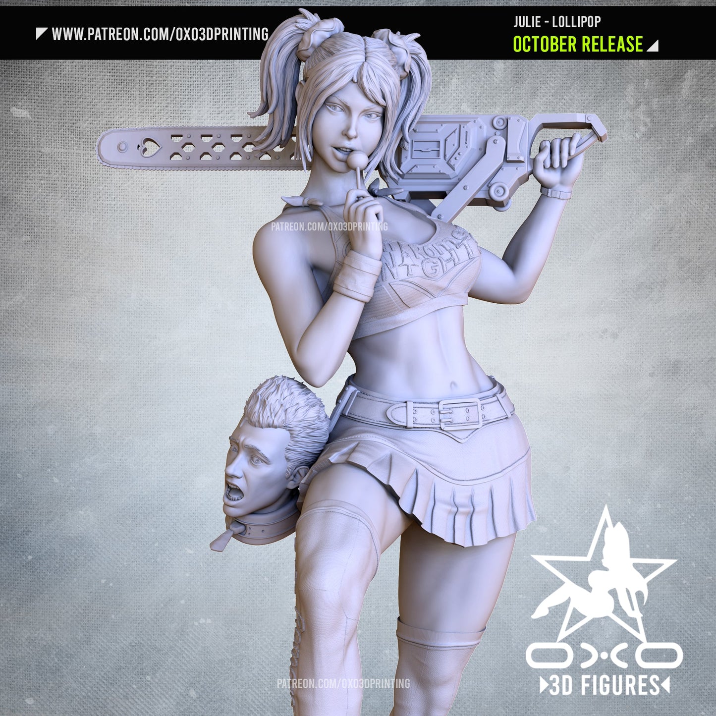 Julie Lollipop Chainsaw - OXO3D - Dark Forge Arts