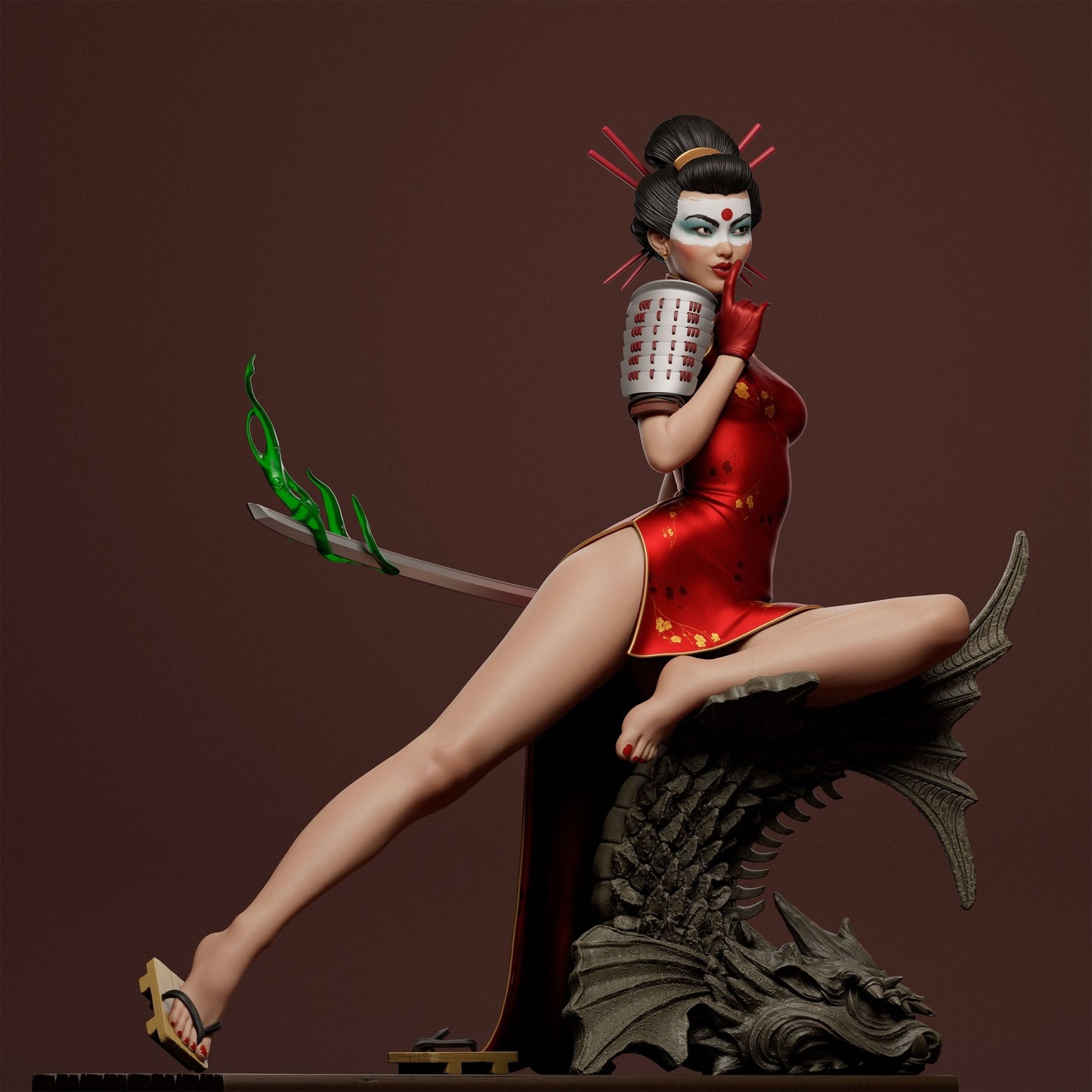 Katana Bombshell - Abe3D - Dark Forge Arts