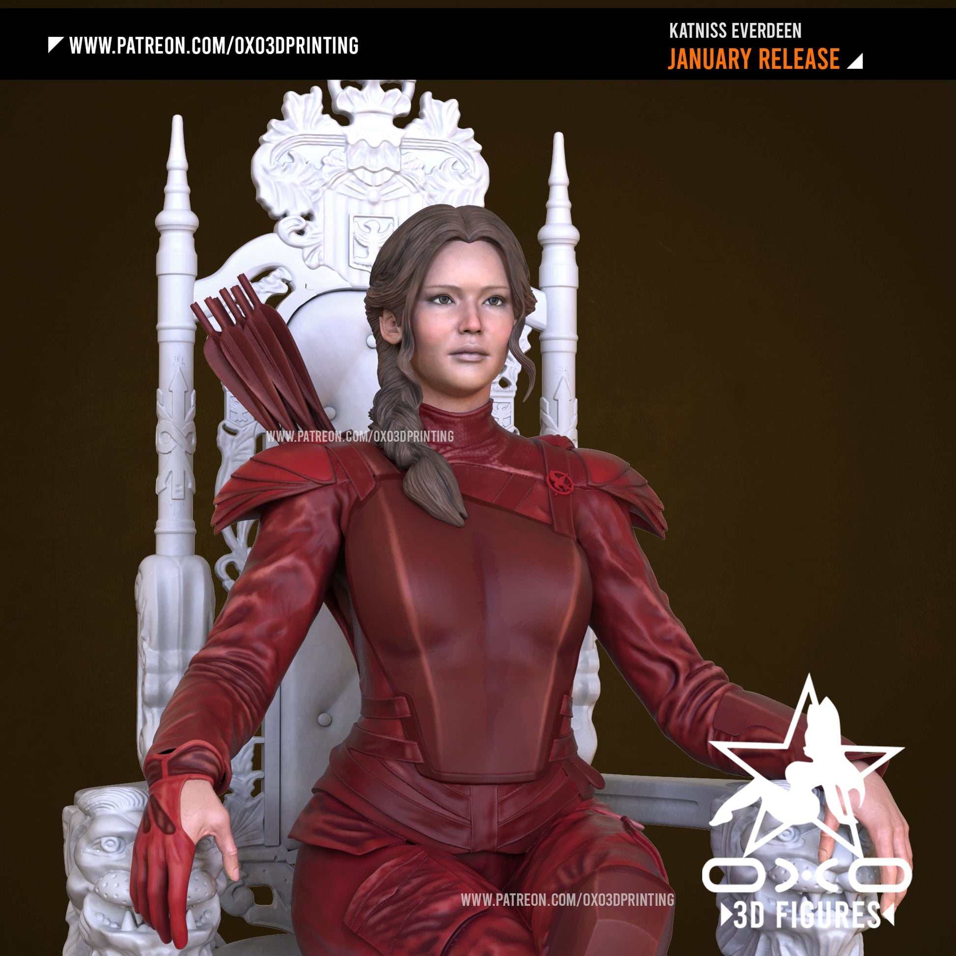 Katniss Everdeen - OXO3D - Dark Forge Arts