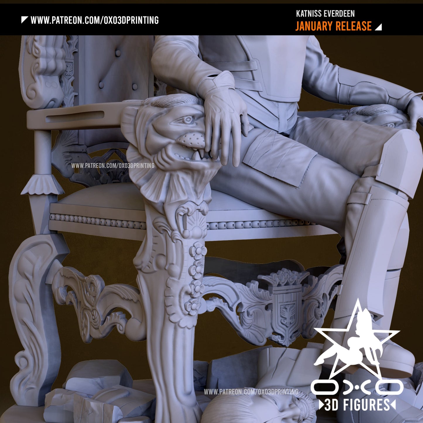 Katniss Everdeen - OXO3D - Dark Forge Arts