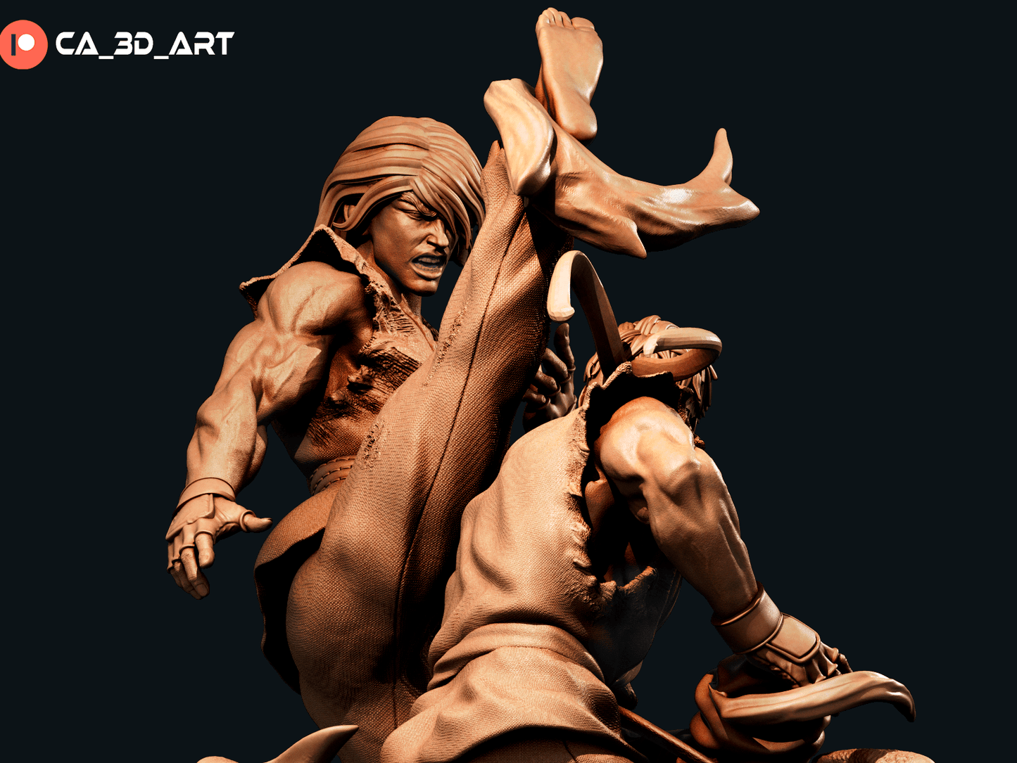 Ken and Ryu - CA 3D Studios - Dark Forge Arts