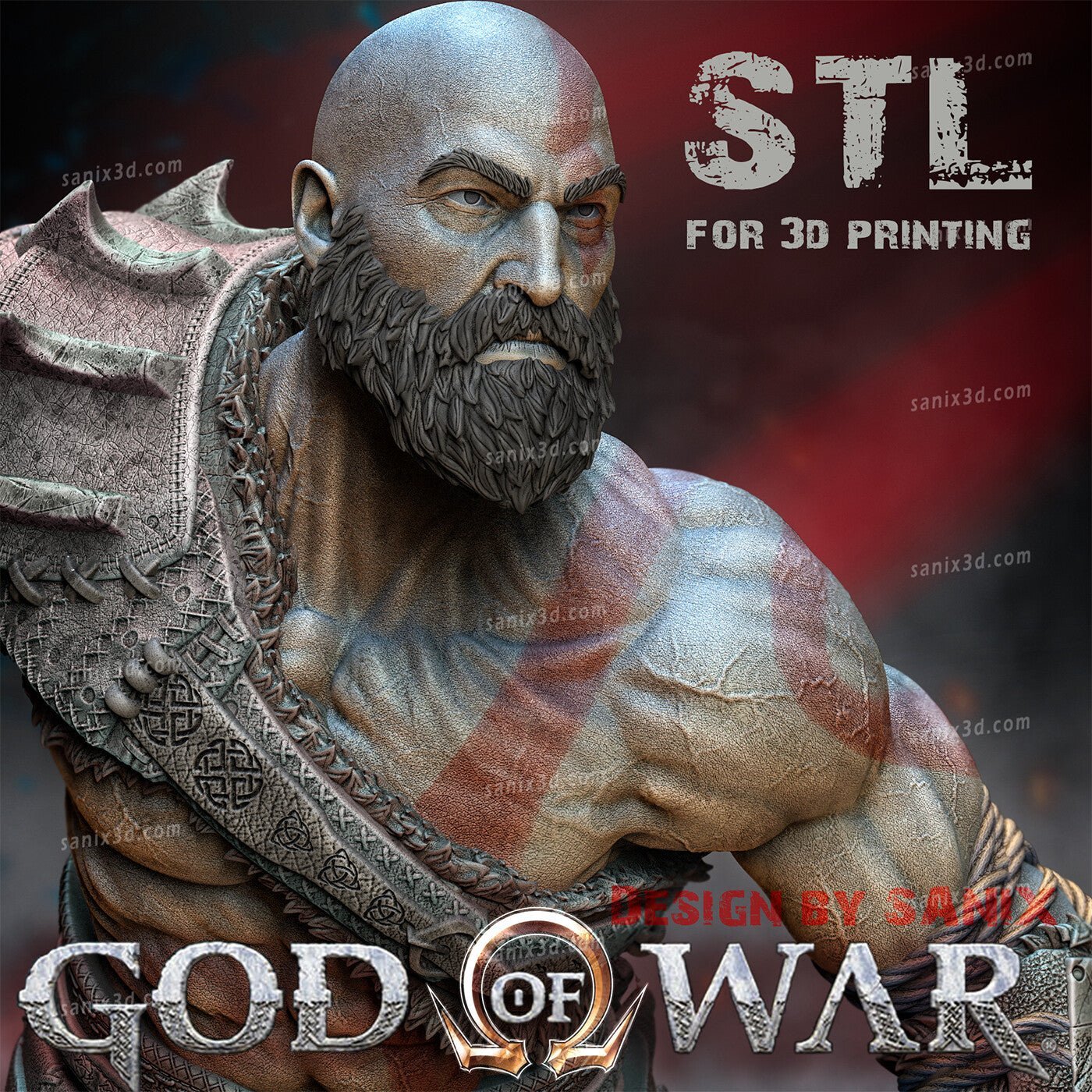 Kratos God Of War - Sanix3D - Dark Forge Arts