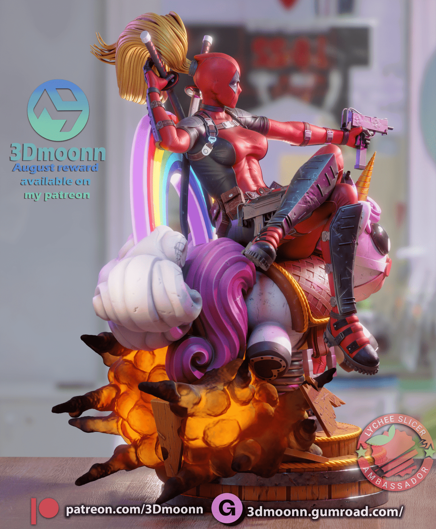 Lady Deadpool - 3DMoonn - Dark Forge Arts