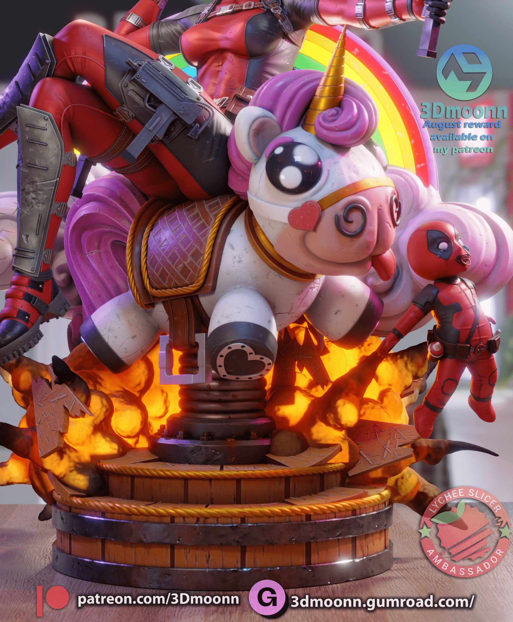 Lady Deadpool - 3DMoonn - Dark Forge Arts