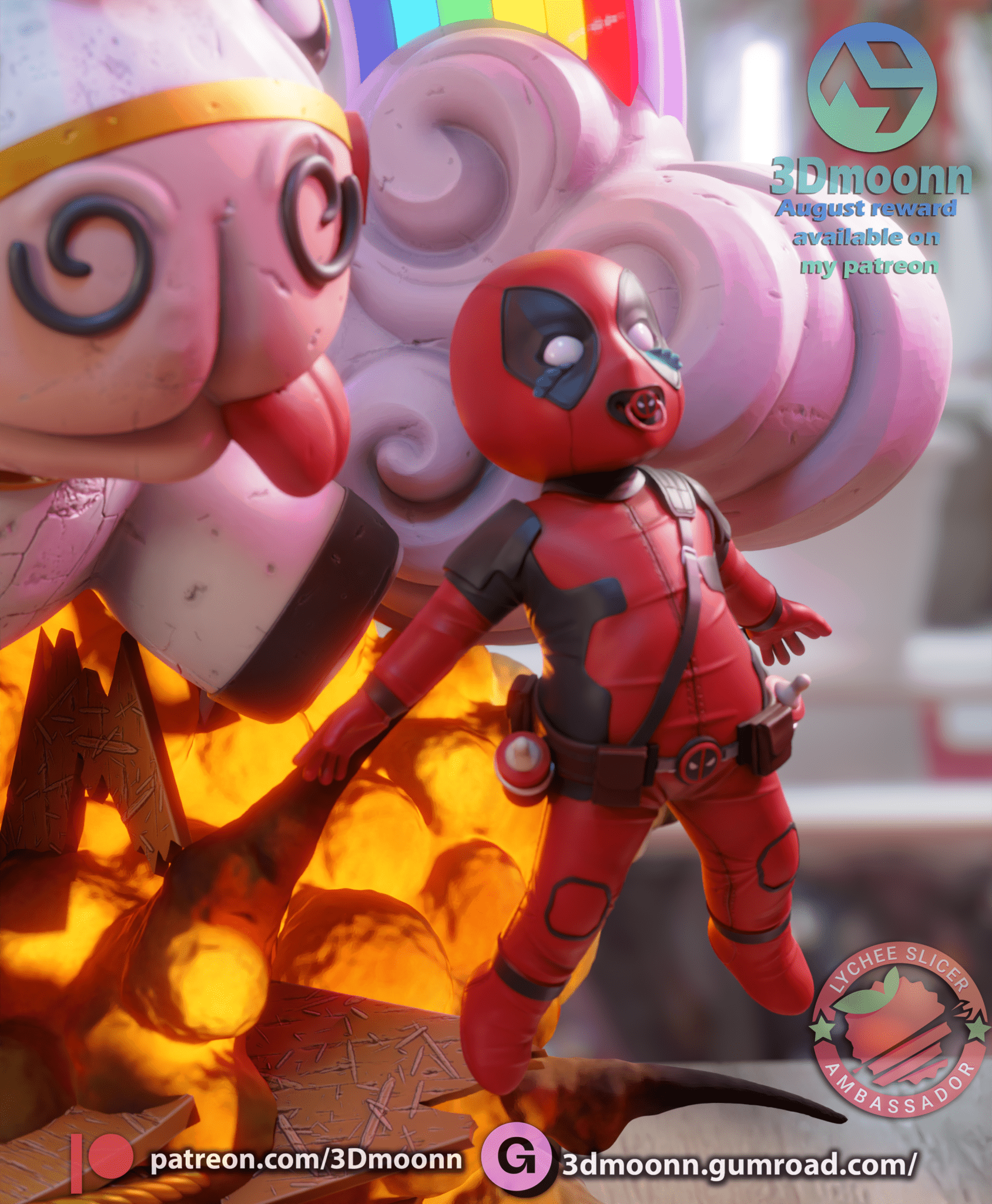 Lady Deadpool - 3DMoonn - Dark Forge Arts