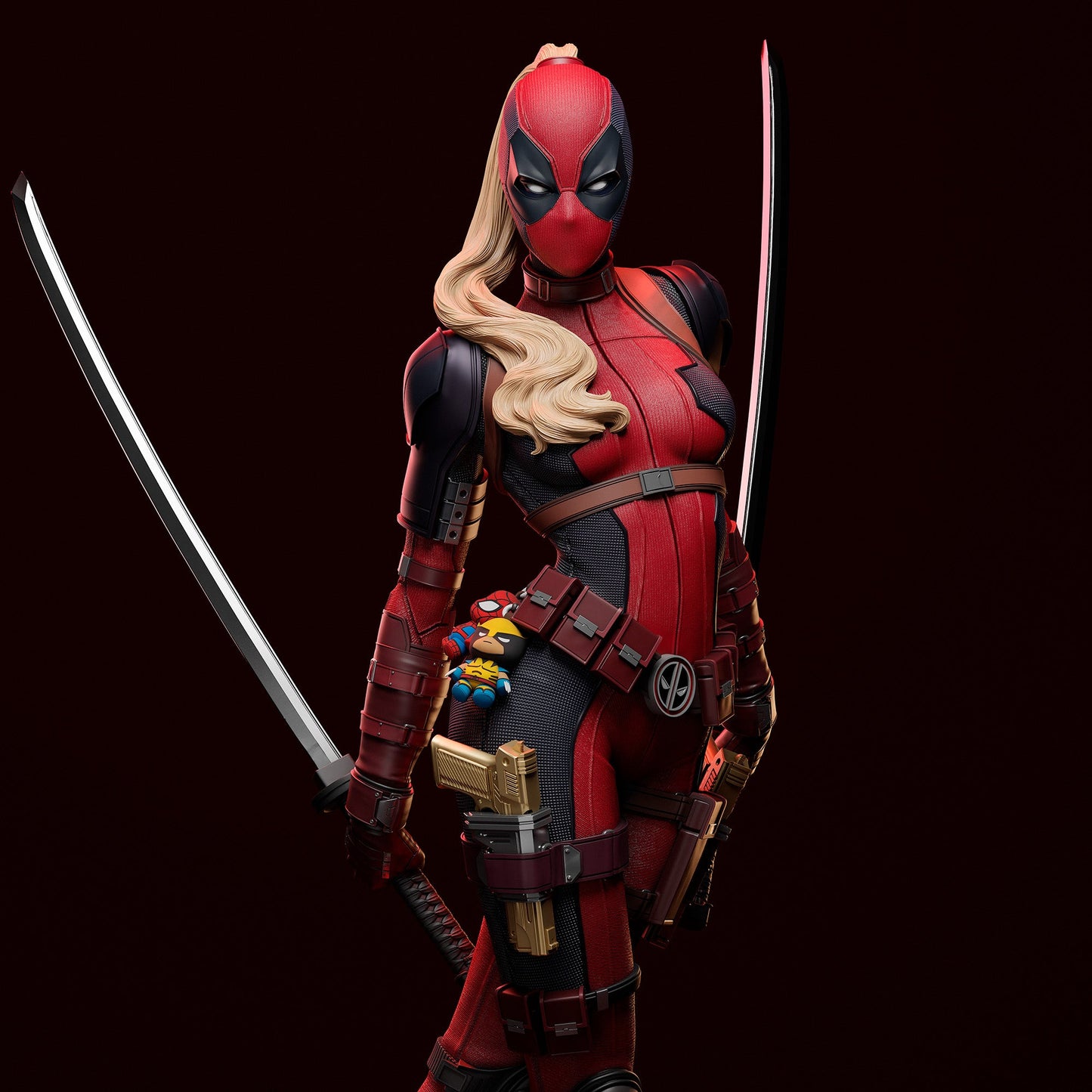 Lady Deadpool - Abe3D - Dark Forge Arts