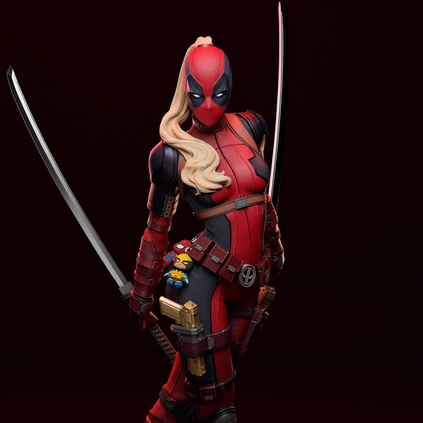Lady Deadpool - Abe3D - Dark Forge Arts