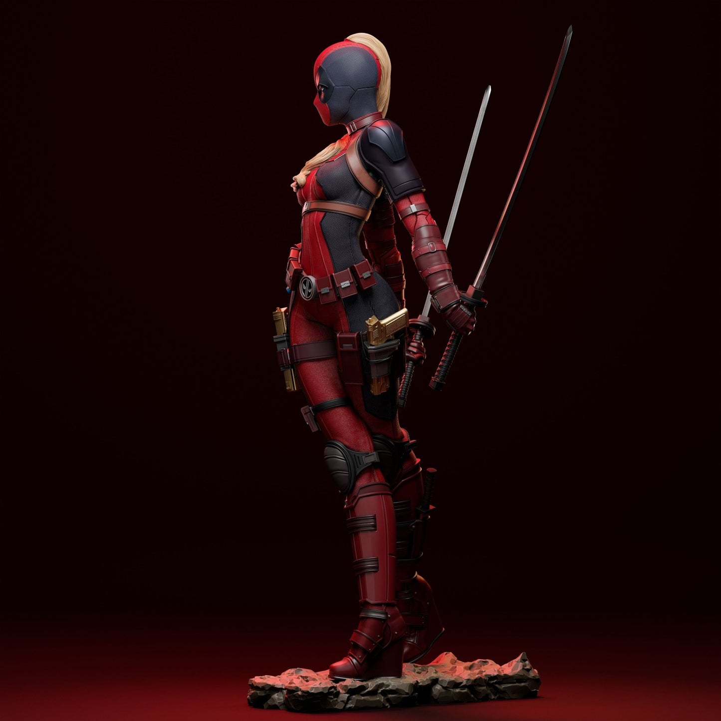 Lady Deadpool - Abe3D - Dark Forge Arts