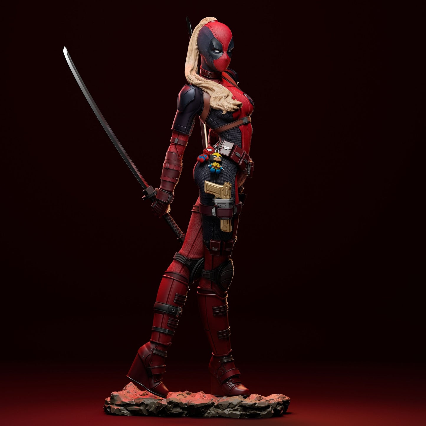 Lady Deadpool - Abe3D - Dark Forge Arts