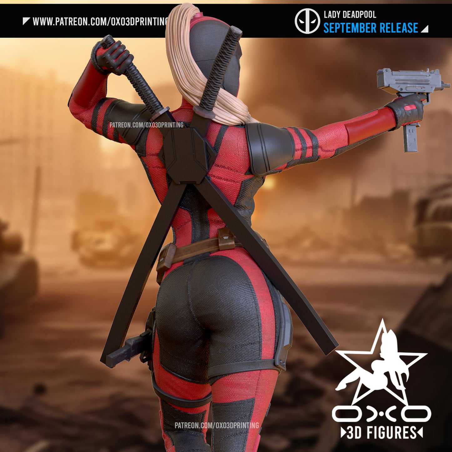 Lady Deadpool - OXO3D - Dark Forge Arts