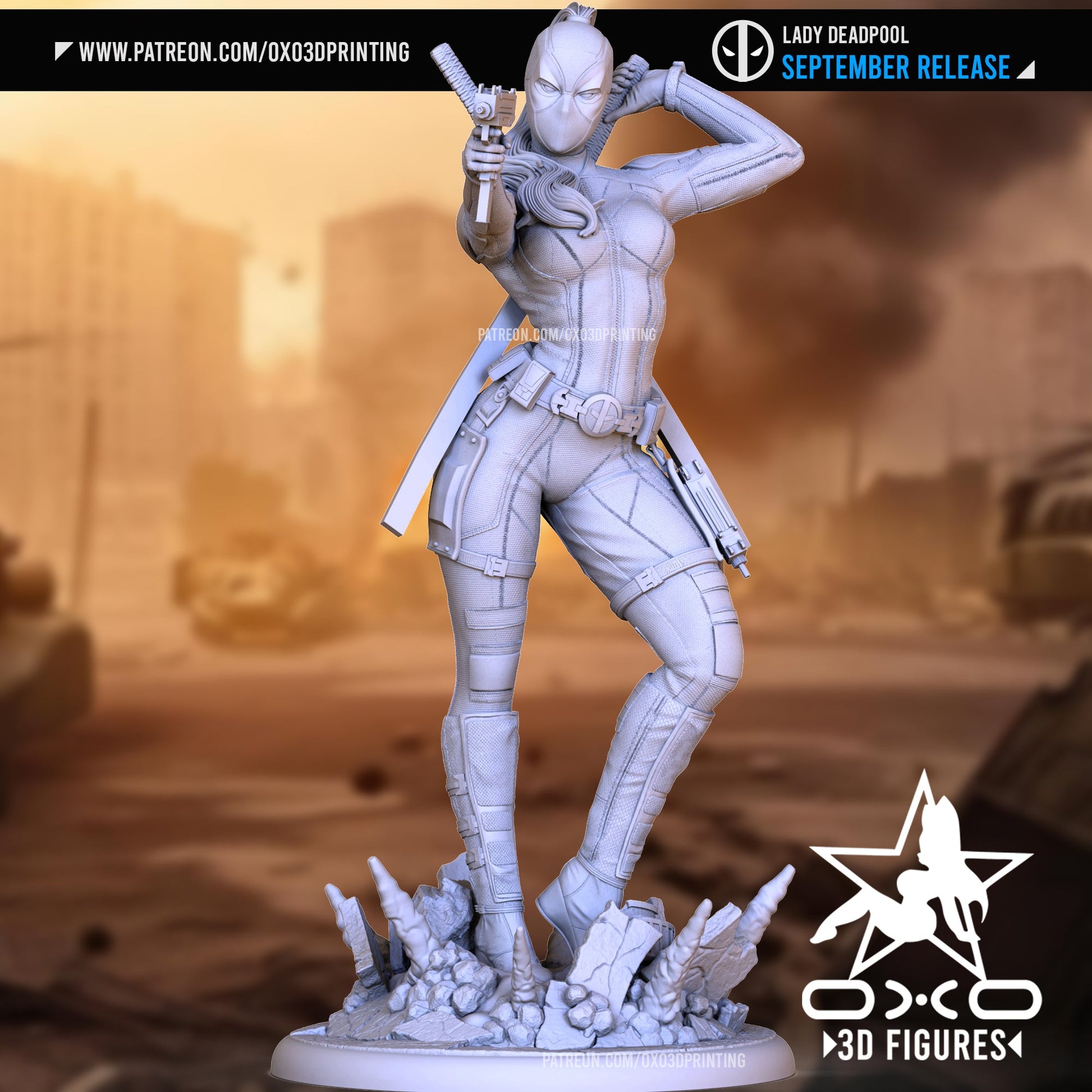 Lady Deadpool - OXO3D - Dark Forge Arts