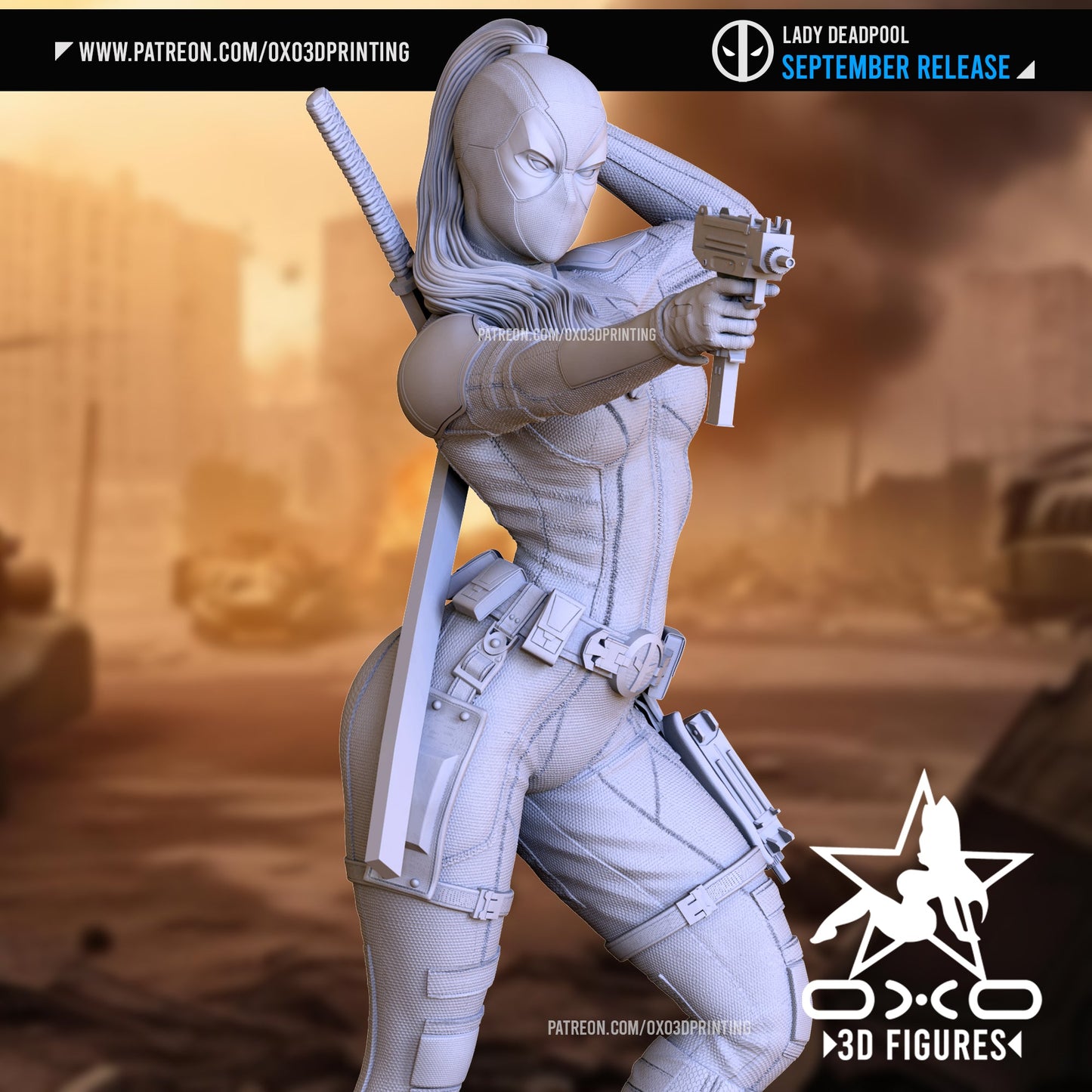 Lady Deadpool - OXO3D - Dark Forge Arts