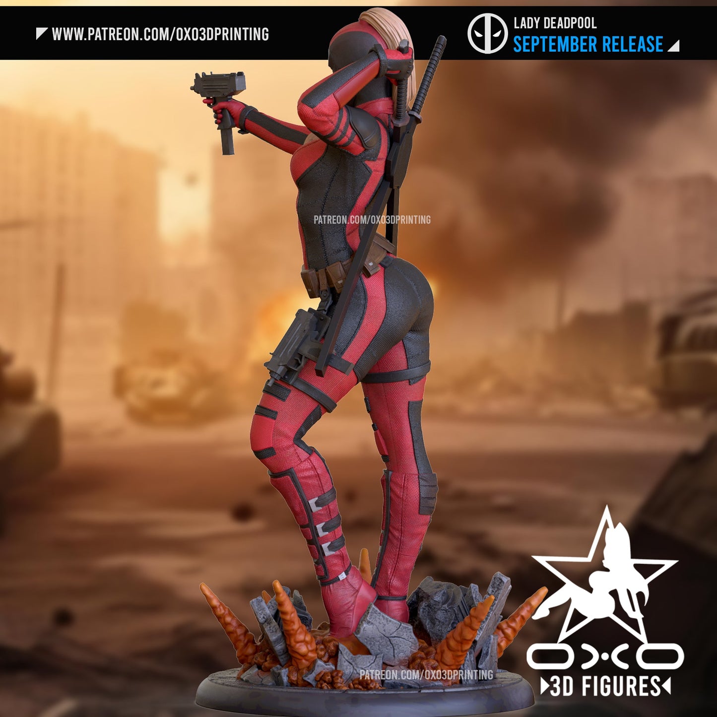 Lady Deadpool - OXO3D - Dark Forge Arts