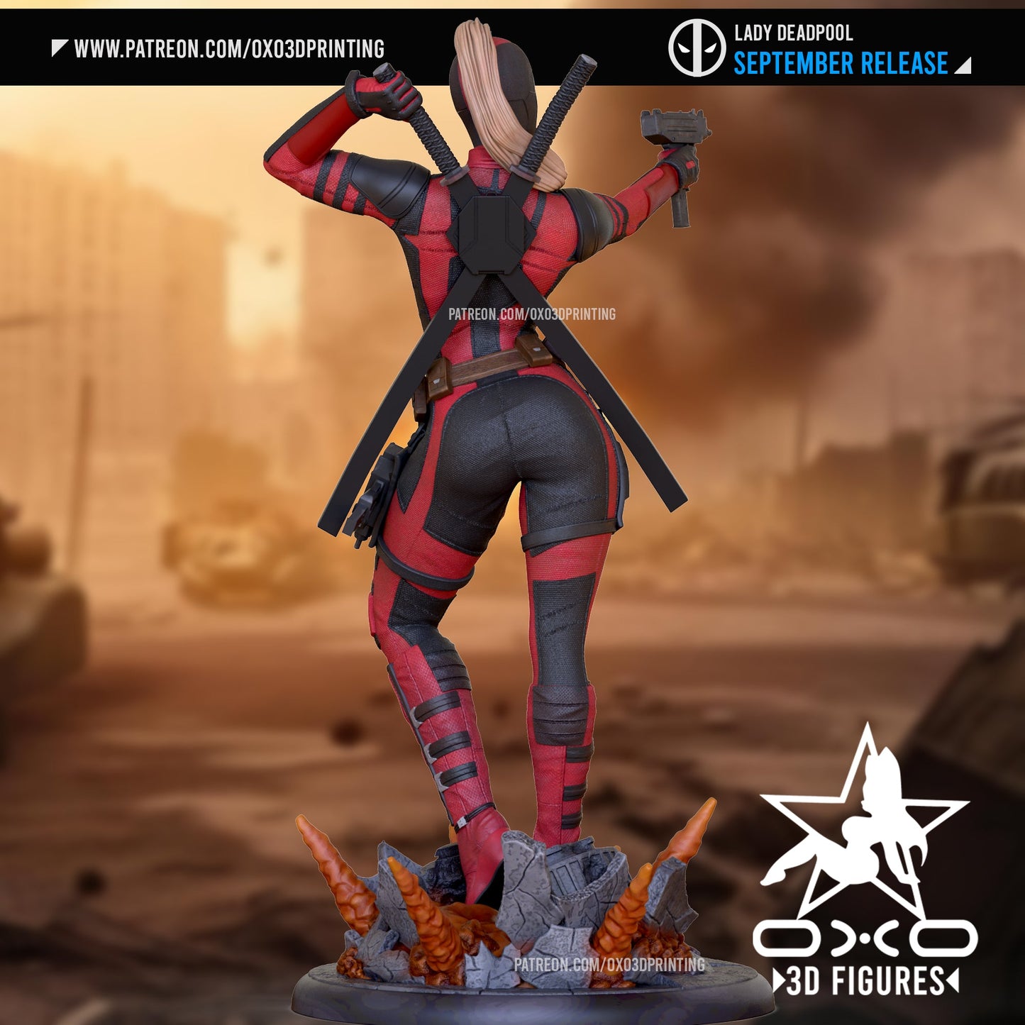 Lady Deadpool - OXO3D - Dark Forge Arts