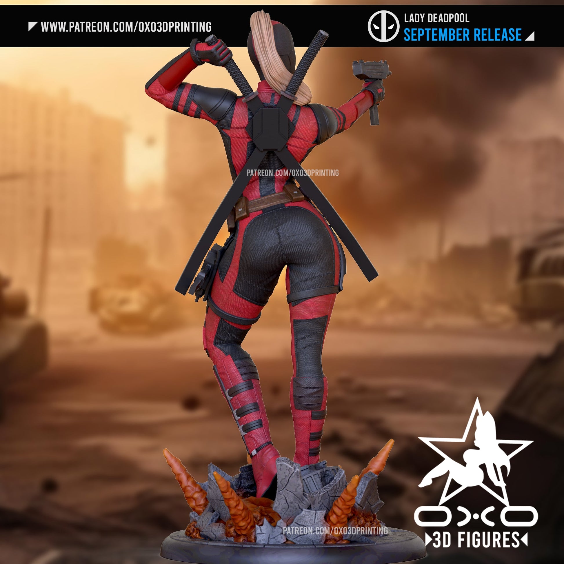 Lady Deadpool - OXO3D - Dark Forge Arts