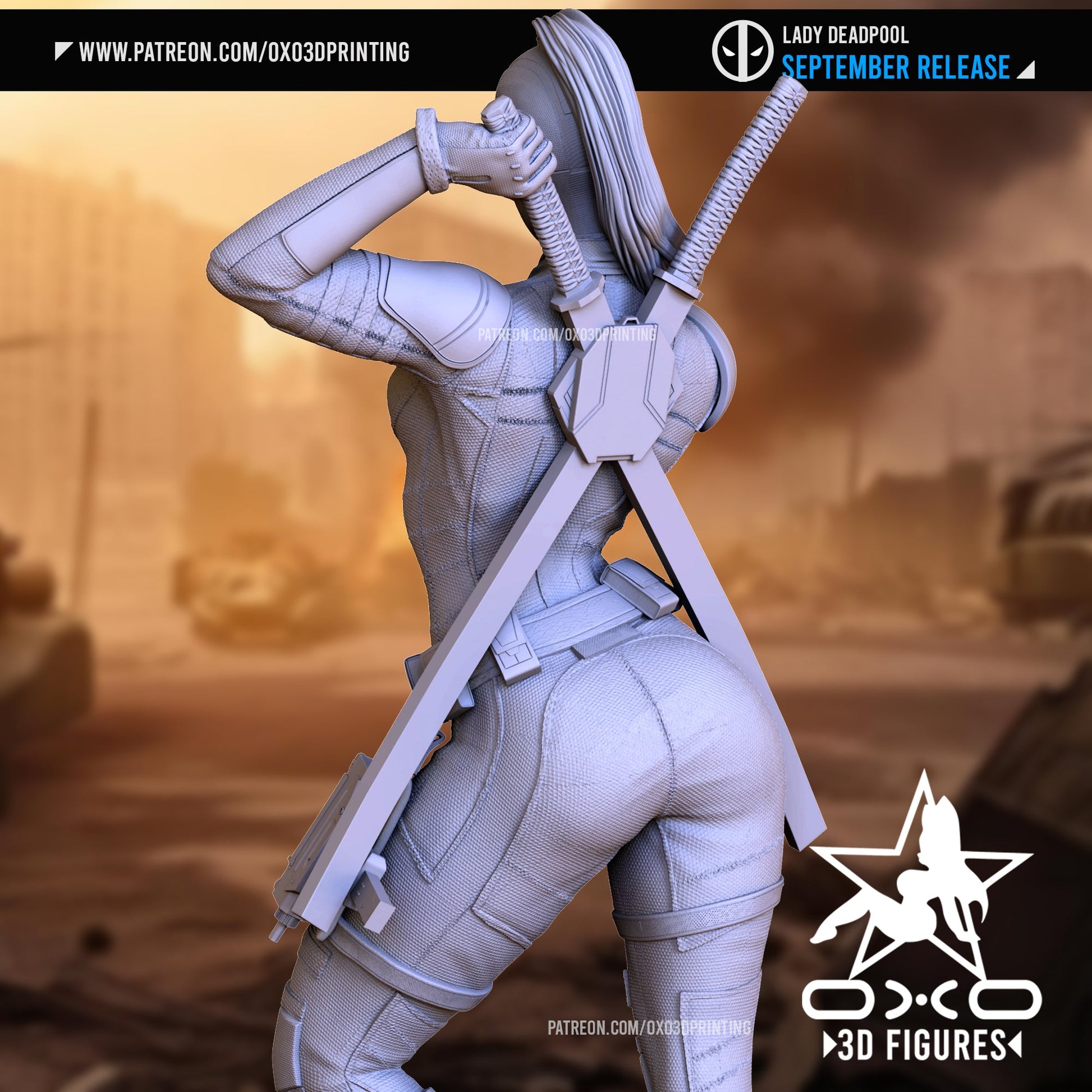 Lady Deadpool - OXO3D - Dark Forge Arts