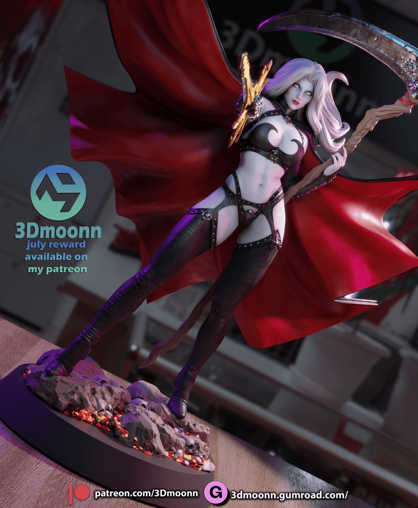 Lady Death - 3DMoonn - Dark Forge Arts