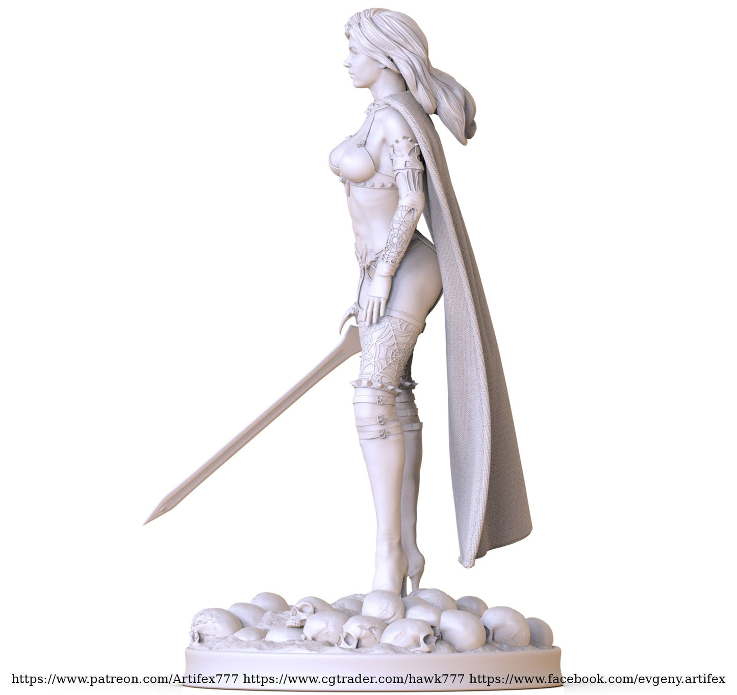 Lady Death V1 - Artifex3D - Dark Forge Arts