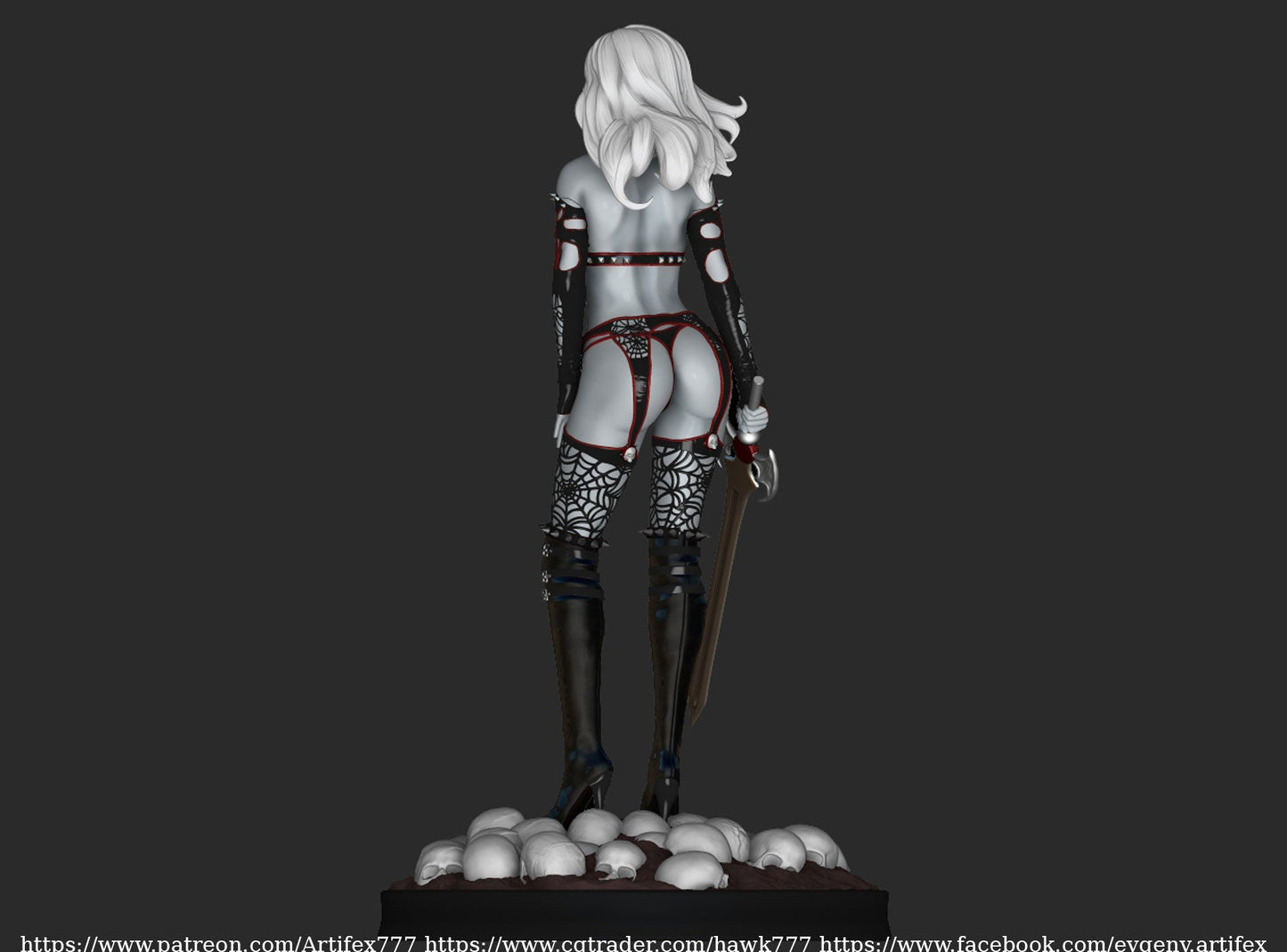 Lady Death V1 - Artifex3D - Dark Forge Arts