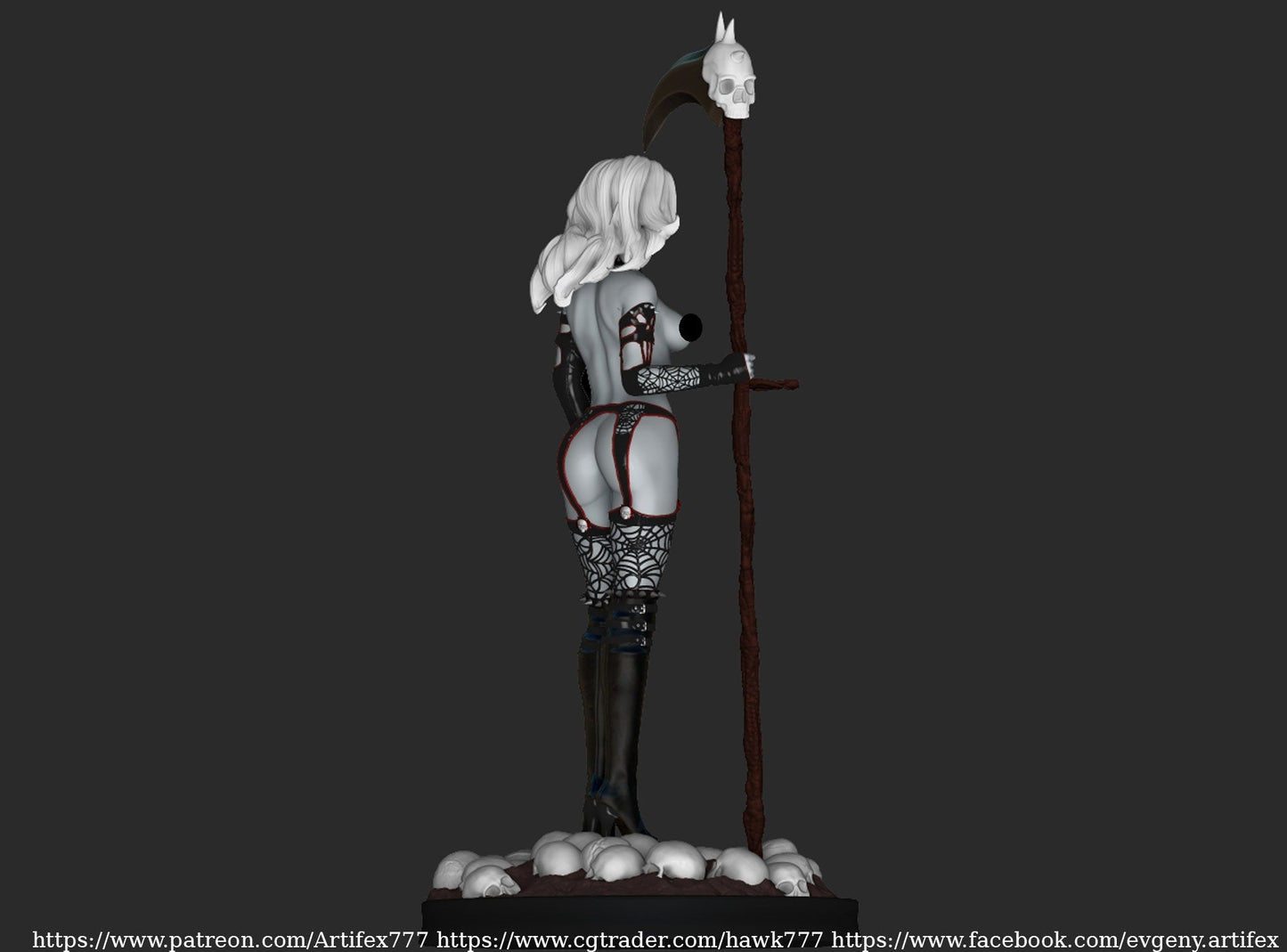 Lady Death V1 - Artifex3D - Dark Forge Arts