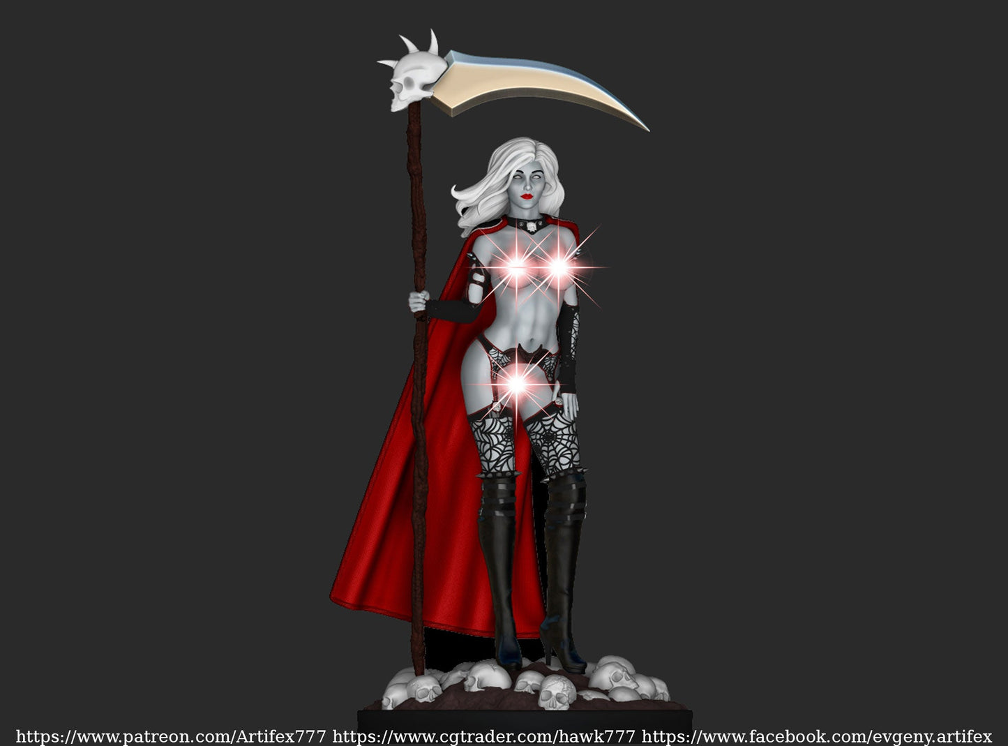 Lady Death V1 - Artifex3D - Dark Forge Arts